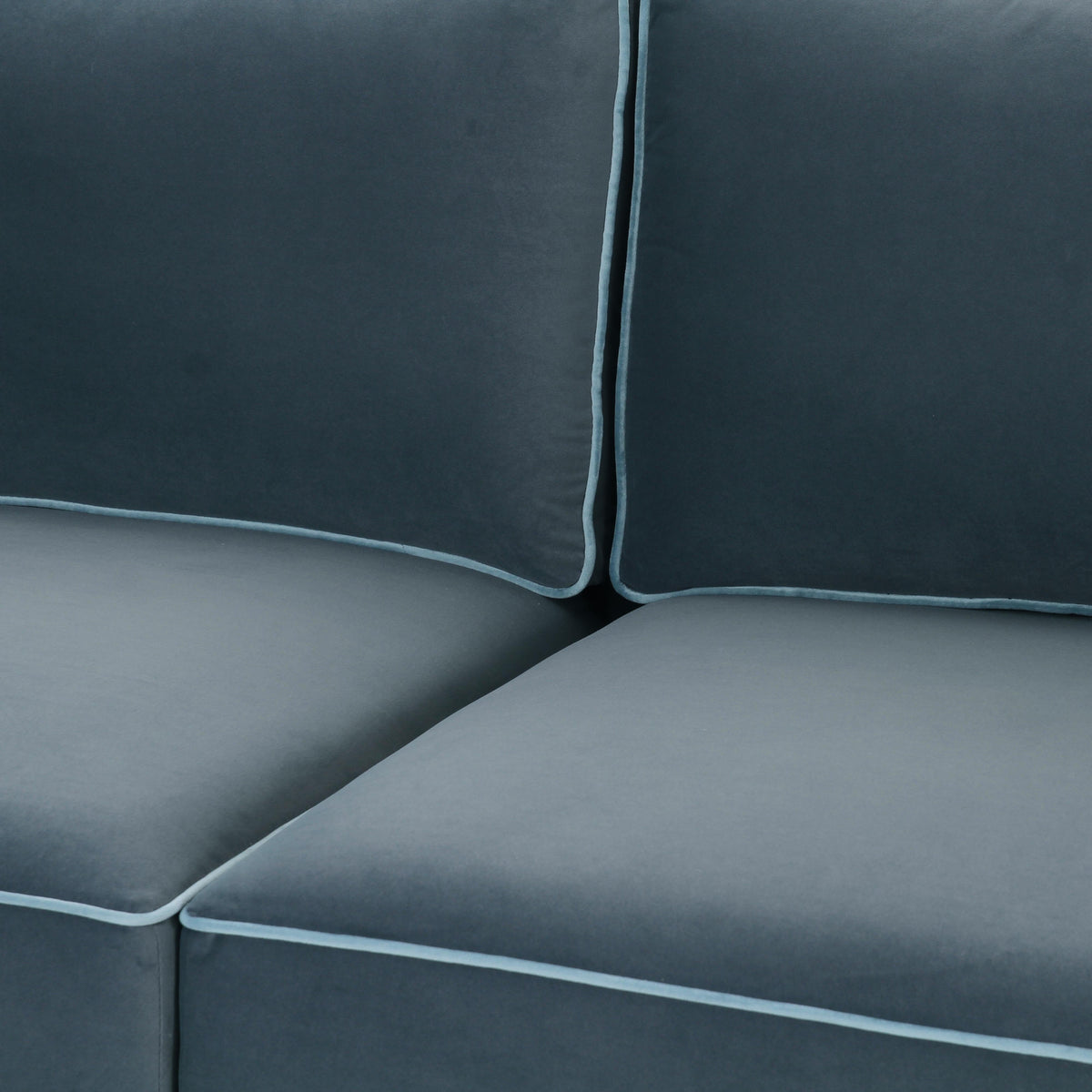 TOV Furniture Willow Blue Performance Velvet Modular Sofa