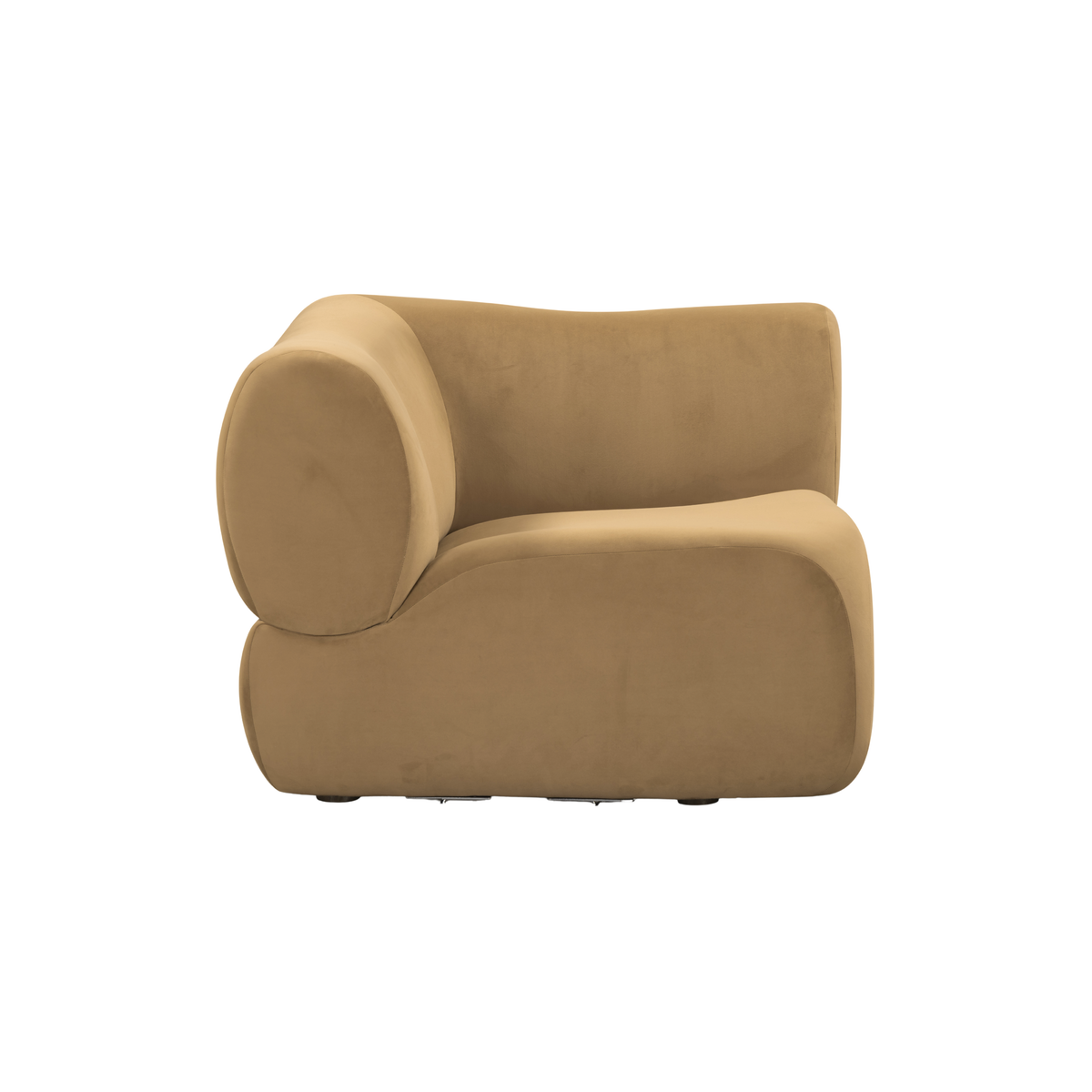 TOV Furniture Zenith Latte Brown Performance Velvet Corner Wedge