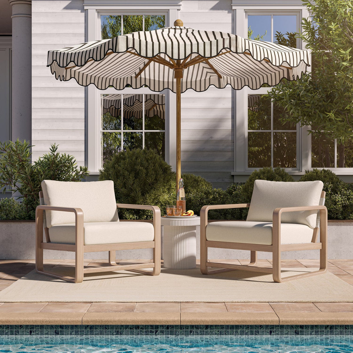 TOV Furniture Palata Cream Performance Outdoor Chair
