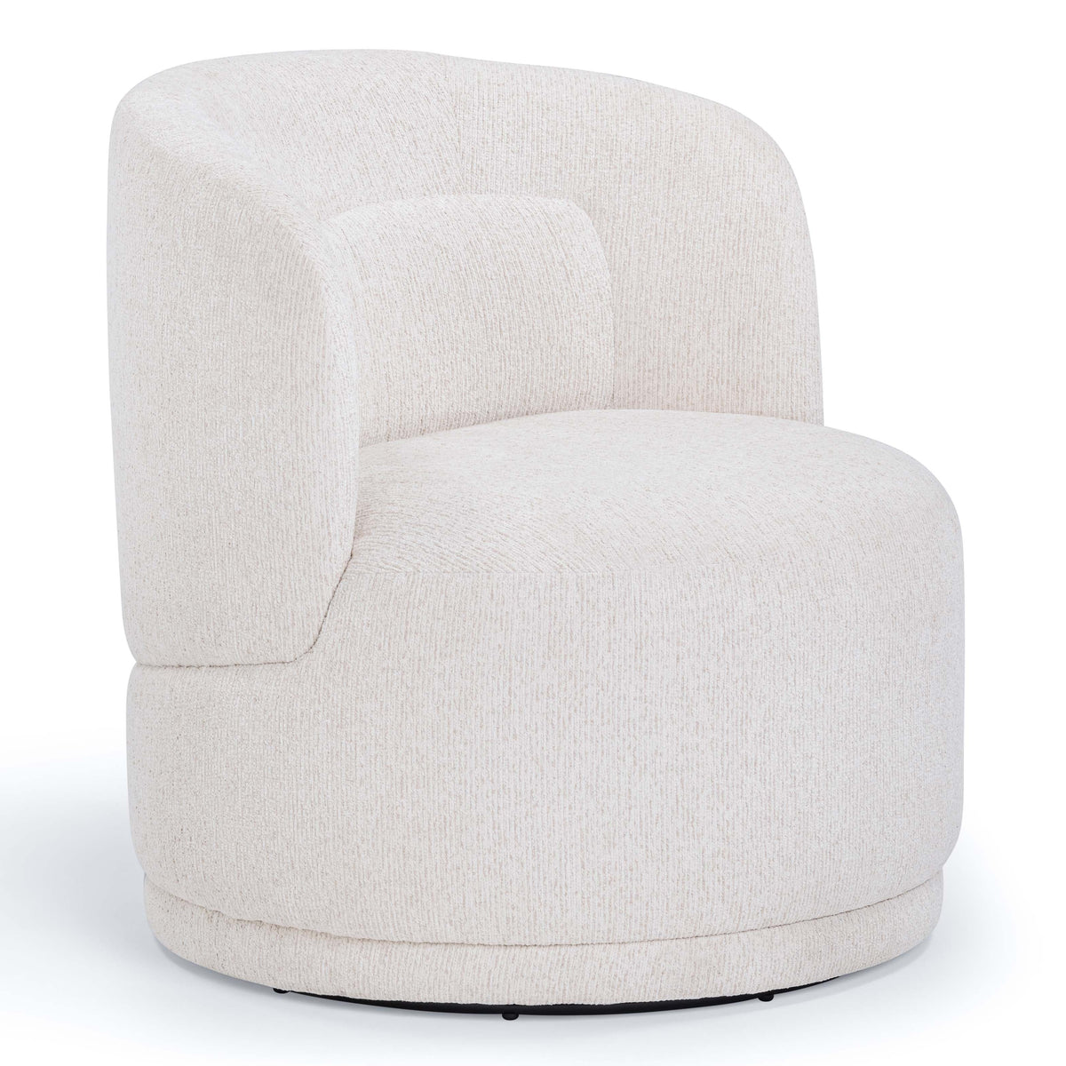 TOV Furniture Massa Beige Textured Performance Swivel Chair in textured beige fabric, primary product view
