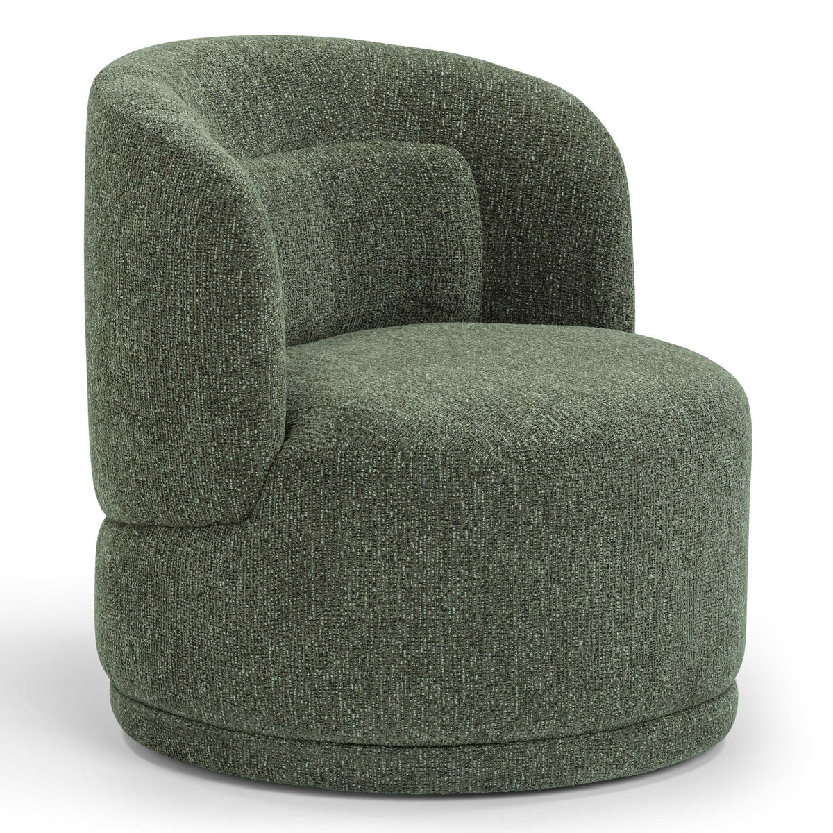 TOV Furniture Massa Green Textured Performance Swivel Chair in textured green fabric, primary product view