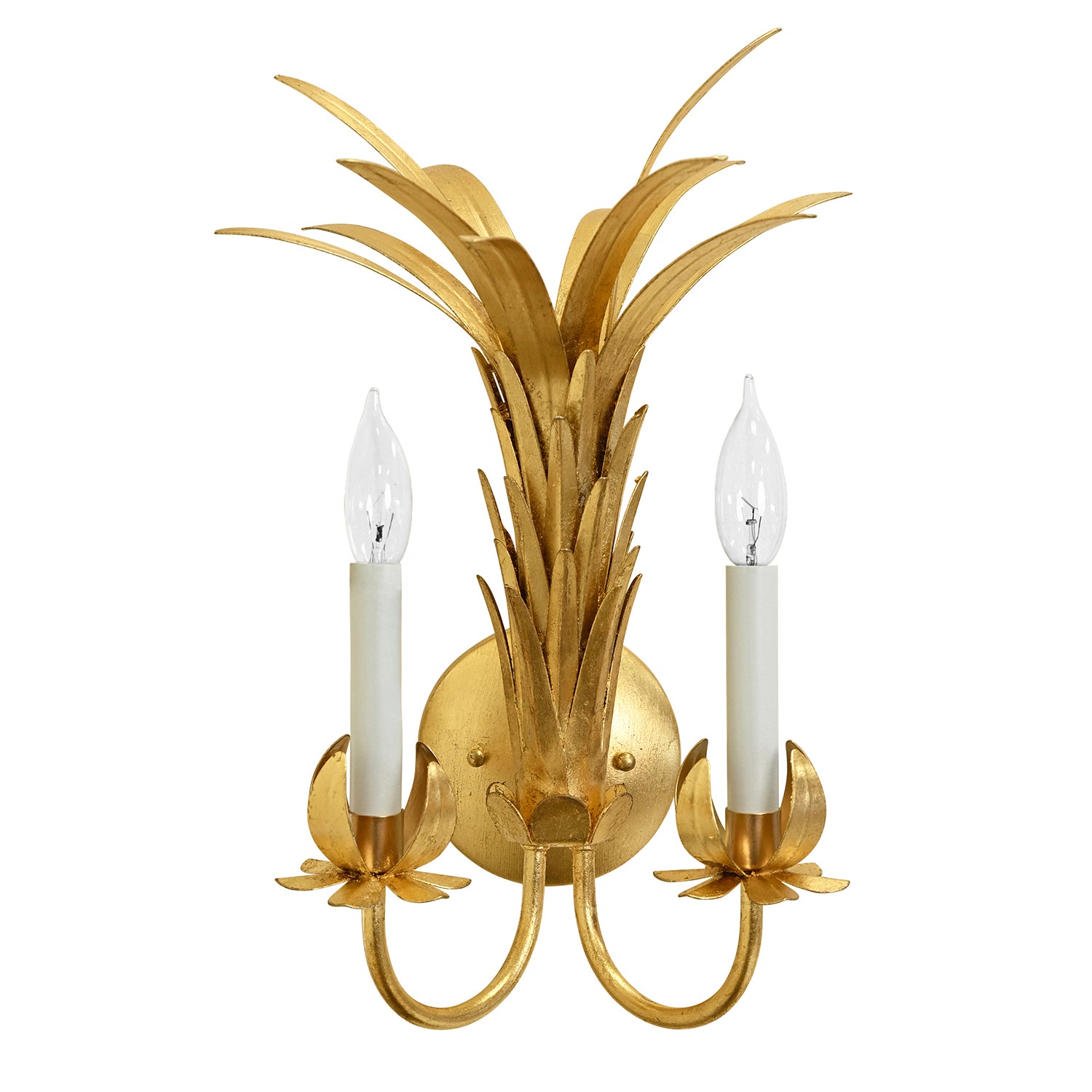 Worlds Away Reseda Gold Wall Sconce