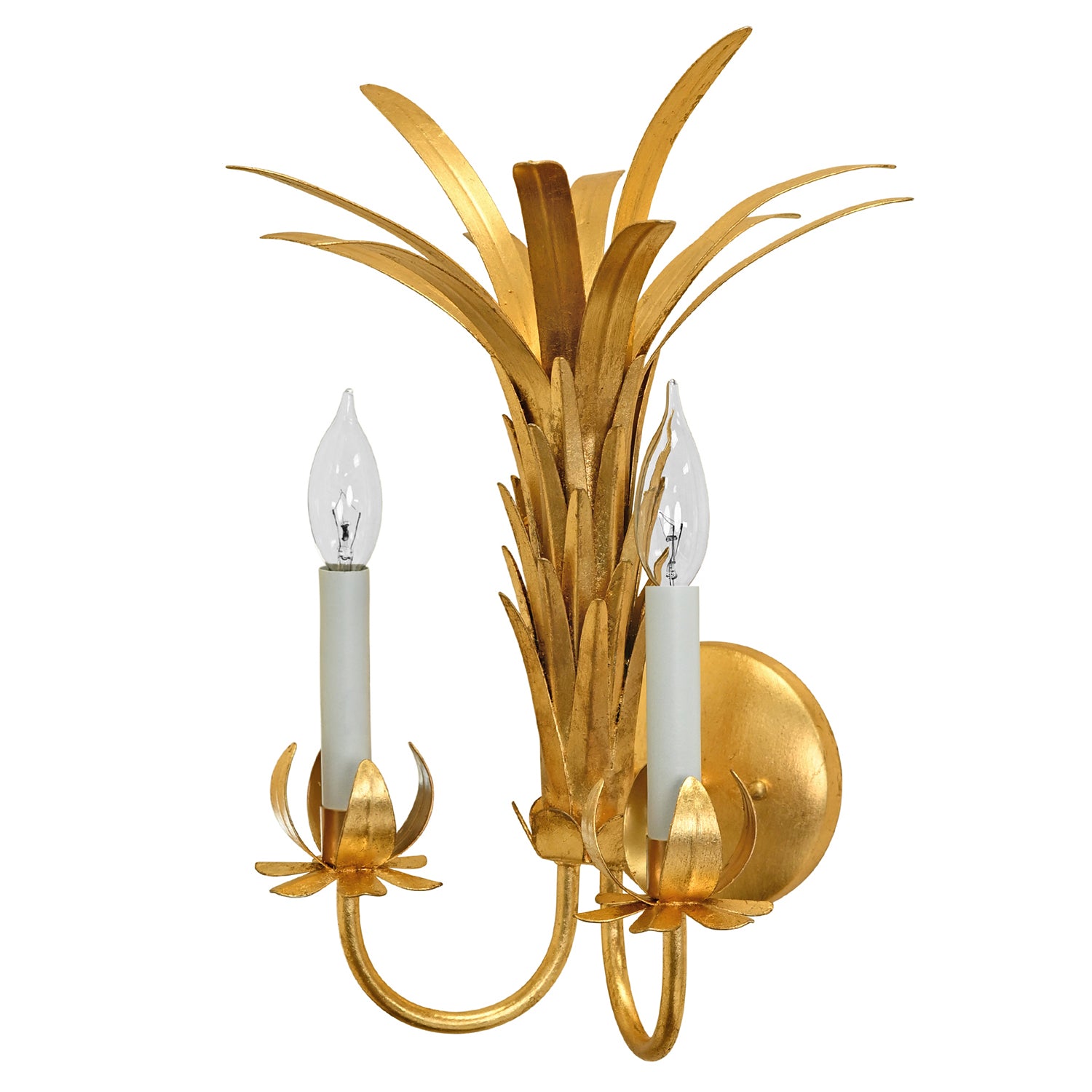 Worlds Away Reseda Gold Wall Sconce