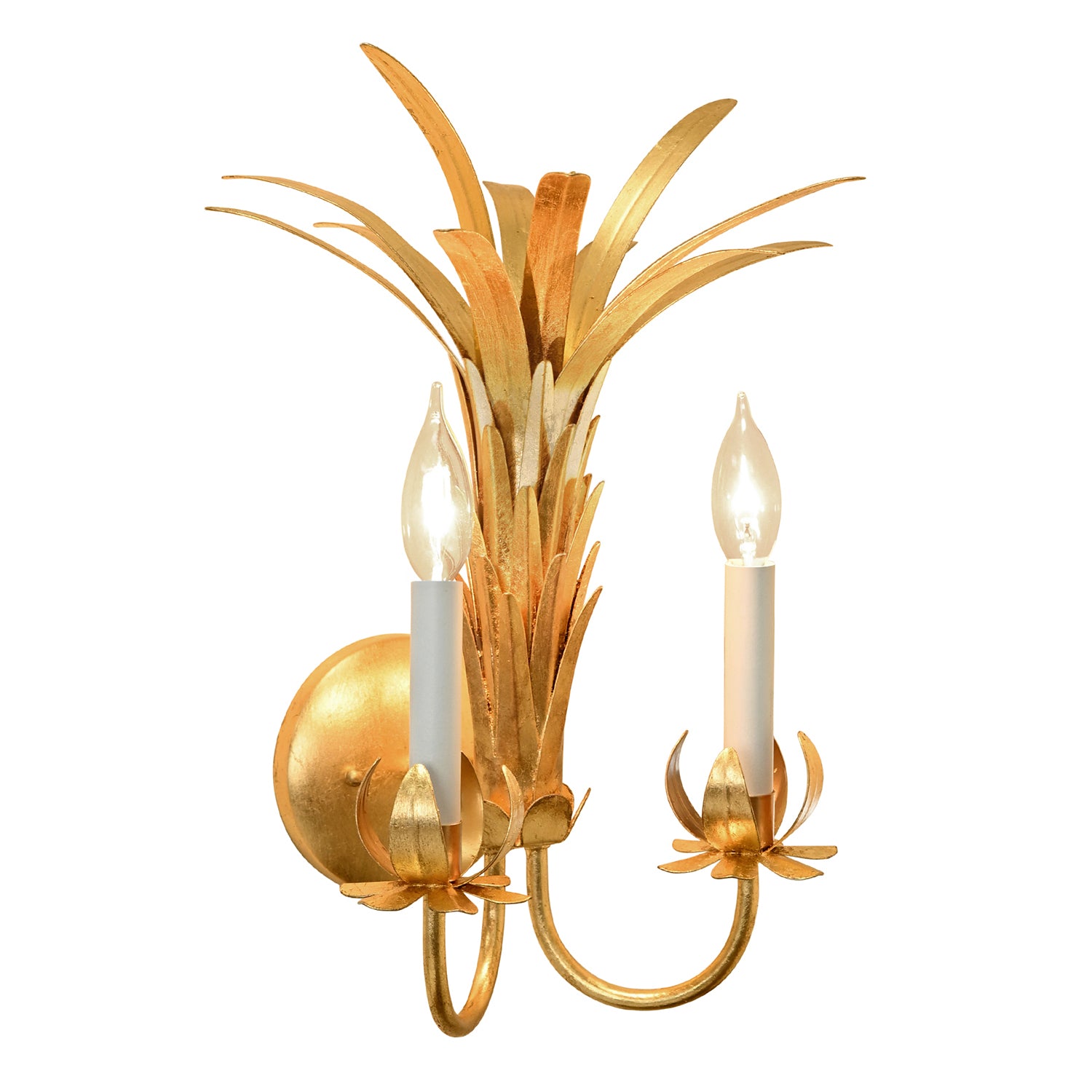 Worlds Away Reseda Gold Wall Sconce