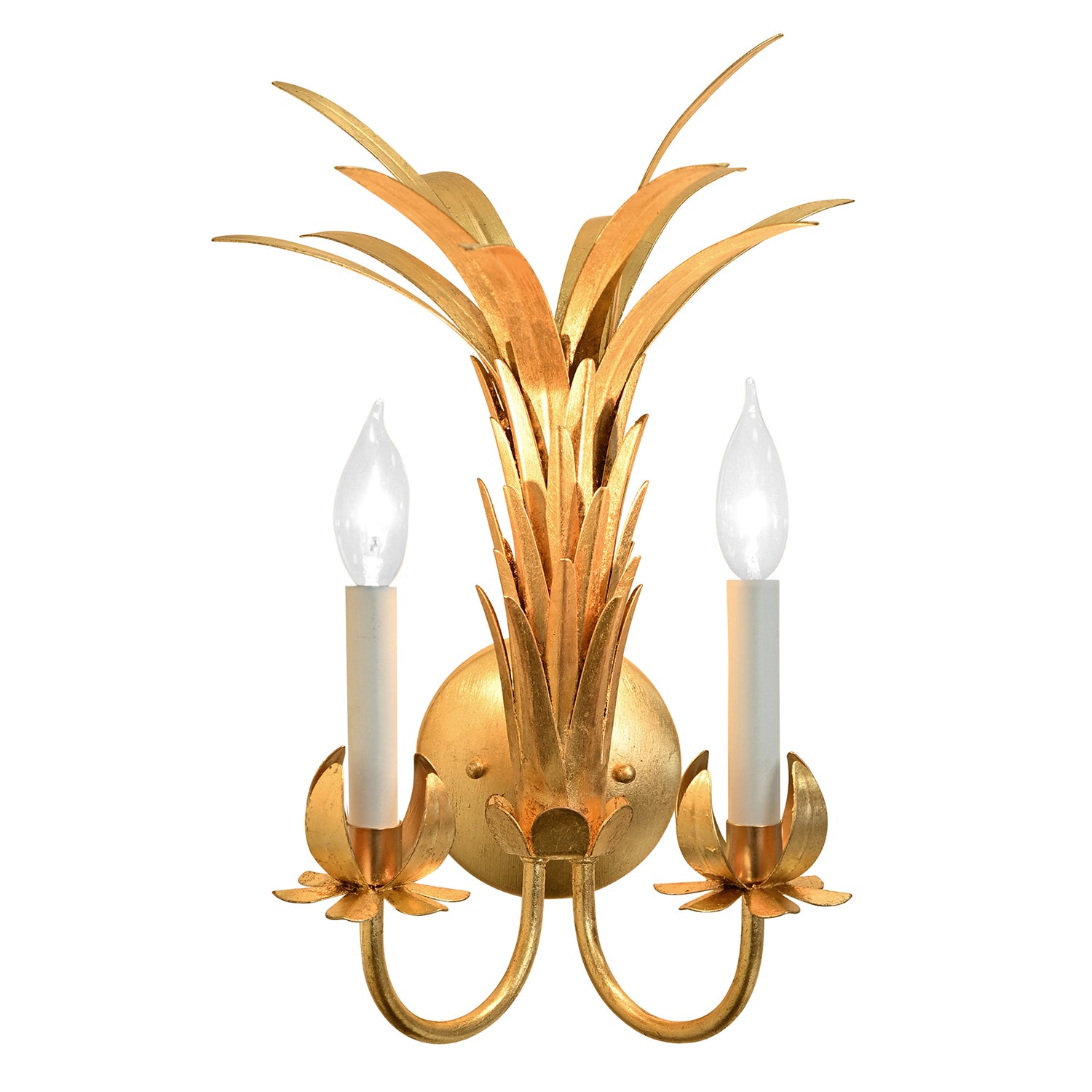 Worlds Away Reseda Gold Wall Sconce