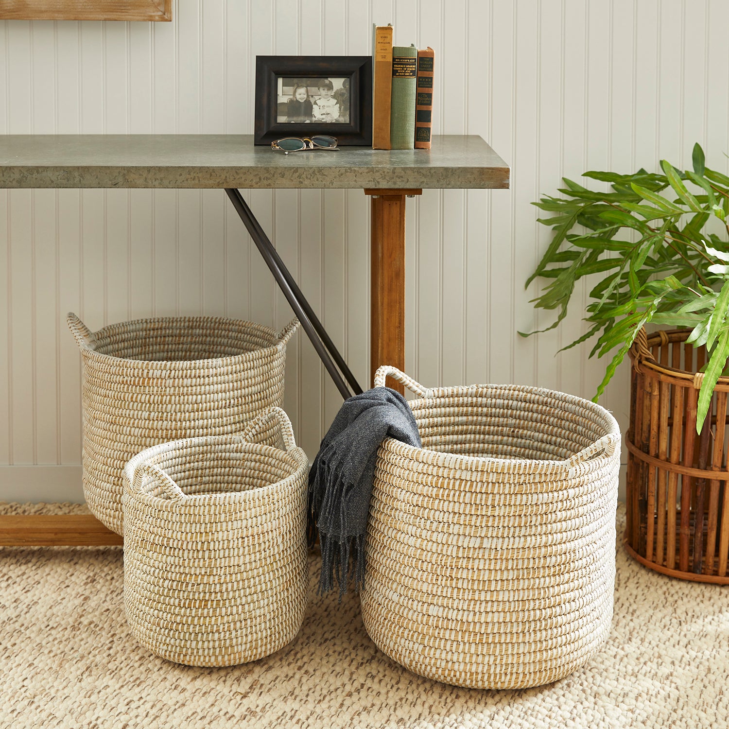 Rivergrass Round Handle Basket Set of 3