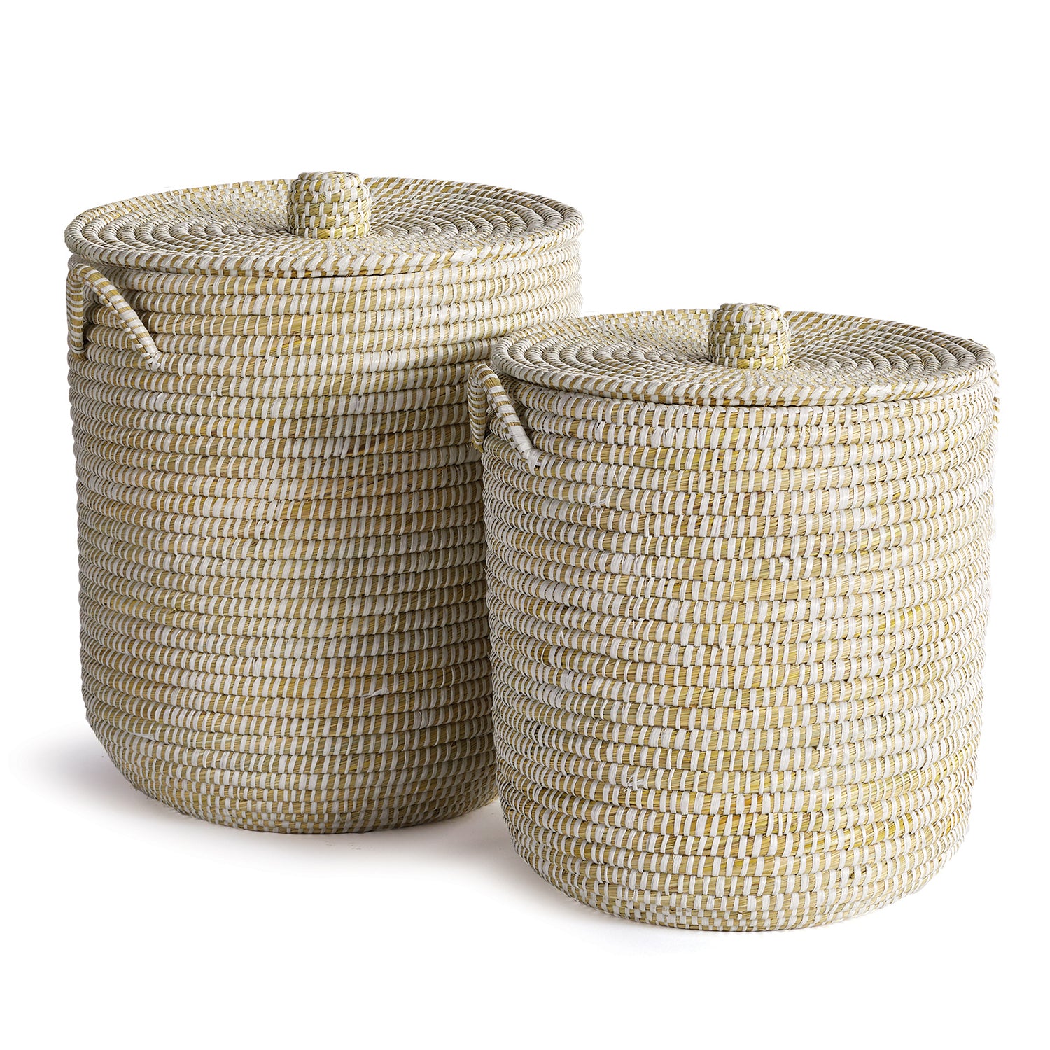 Rivergrass Lidded Hamper Basket Set of 2