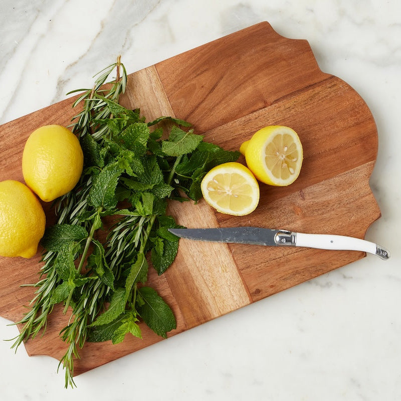 Etu Home Trefoil Wood Cheese Board Charger Set of 2