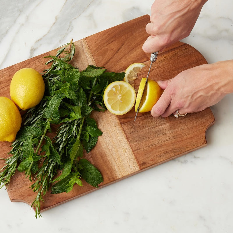 Etu Home Trefoil Wood Cheese Board Charger Set of 2