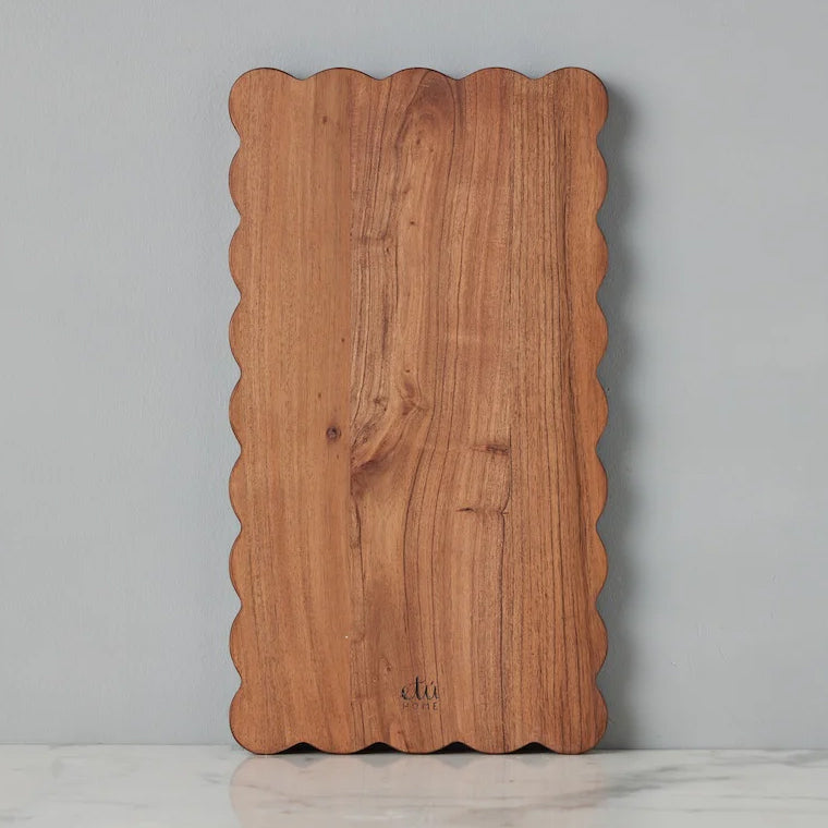Etu Home Rectangle Scalloped Cutting Board
