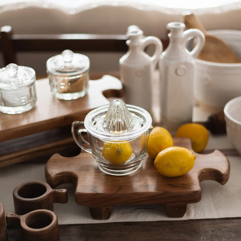 Etu Home Normandy Wood Riser Footed Tray