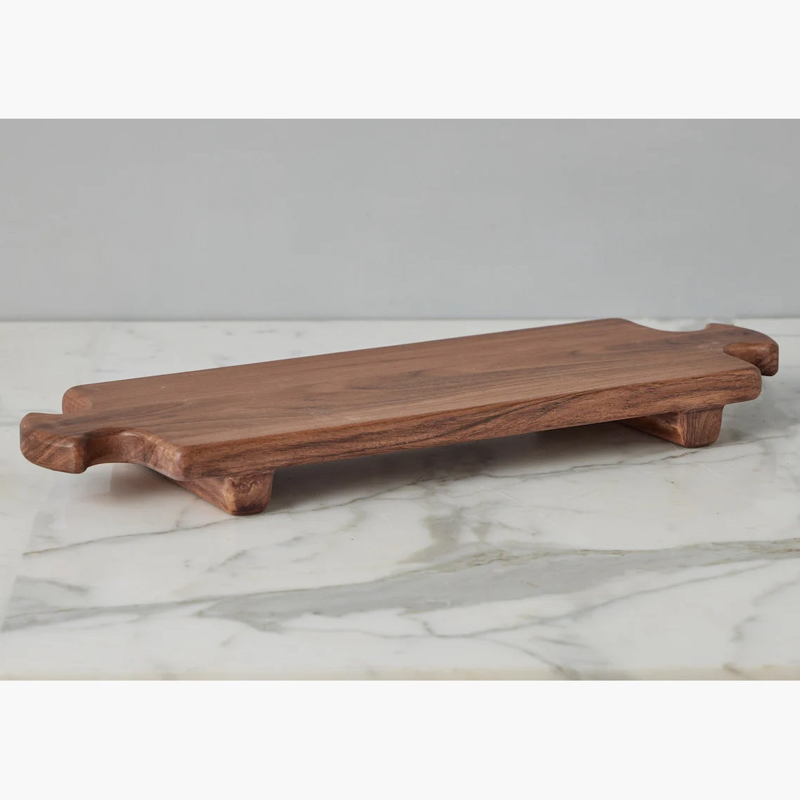 Etu Home Normandy Wood Riser Footed Tray