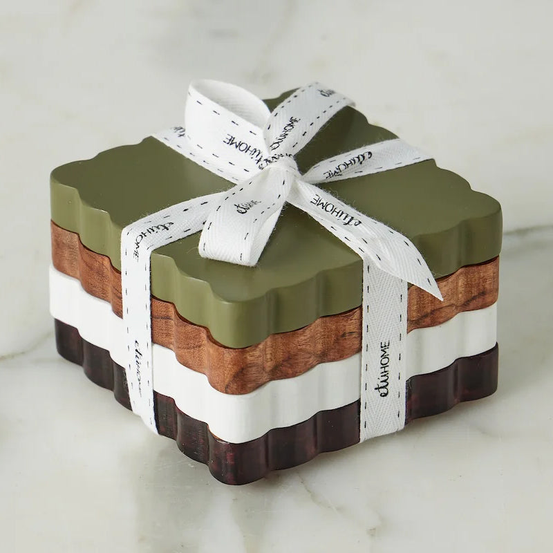 Etu Home Scalloped Coaster Set of 8