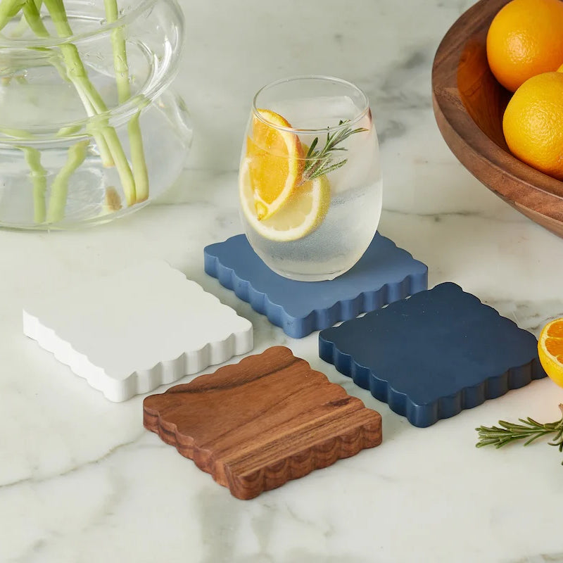 Etu Home Scalloped Coaster Set of 8