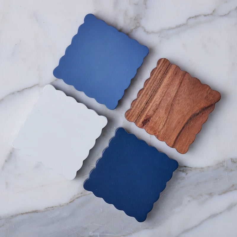 Etu Home Scalloped Coaster Set of 8