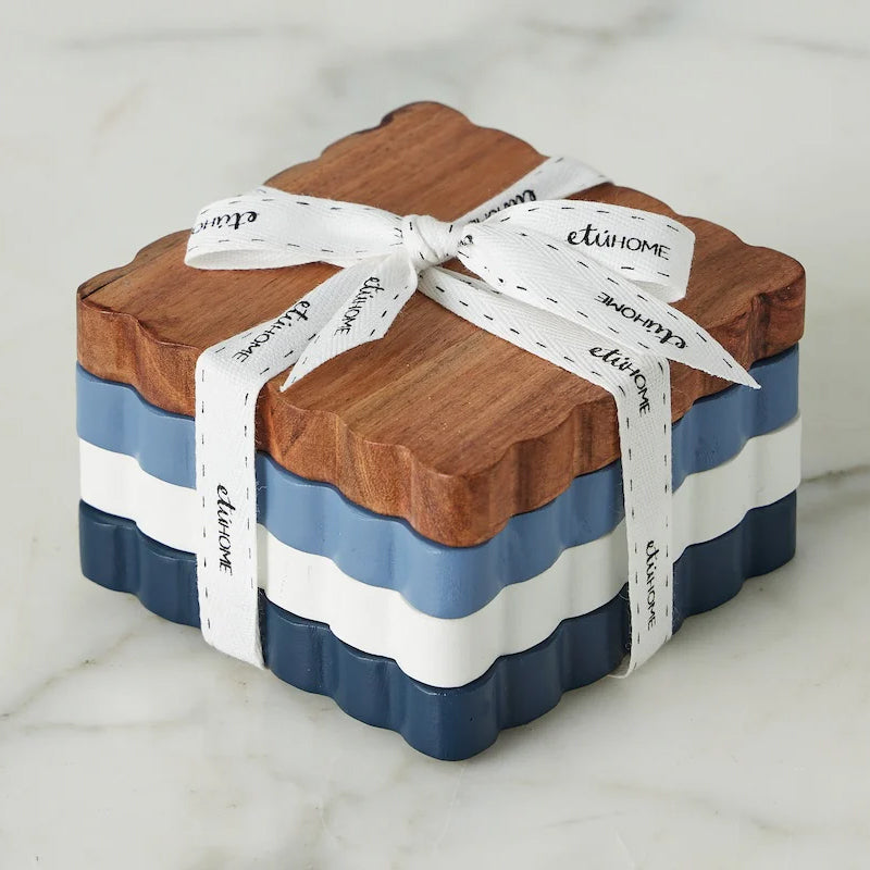 Etu Home Scalloped Coaster Set of 8