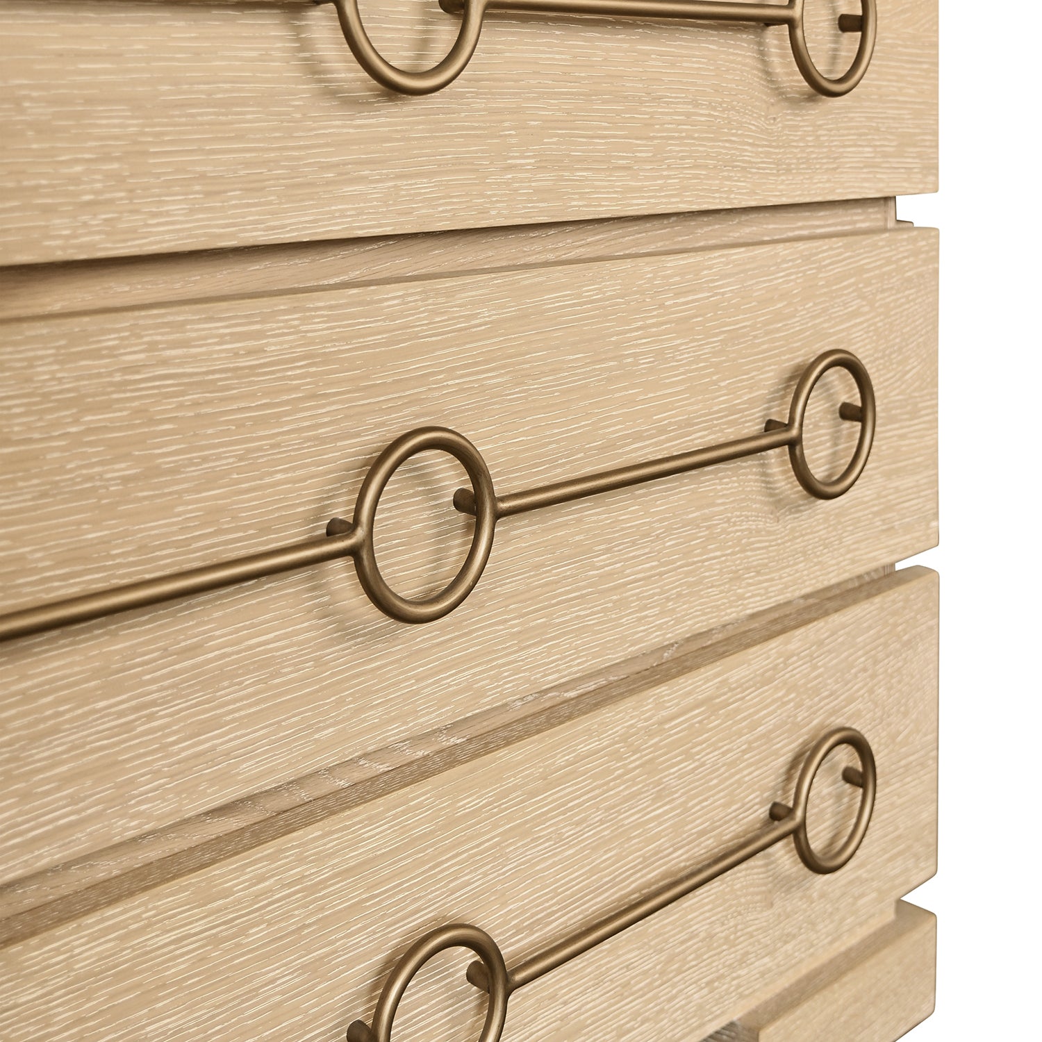 Worlds Away Roderick Cerused Oak Three Drawer Chest