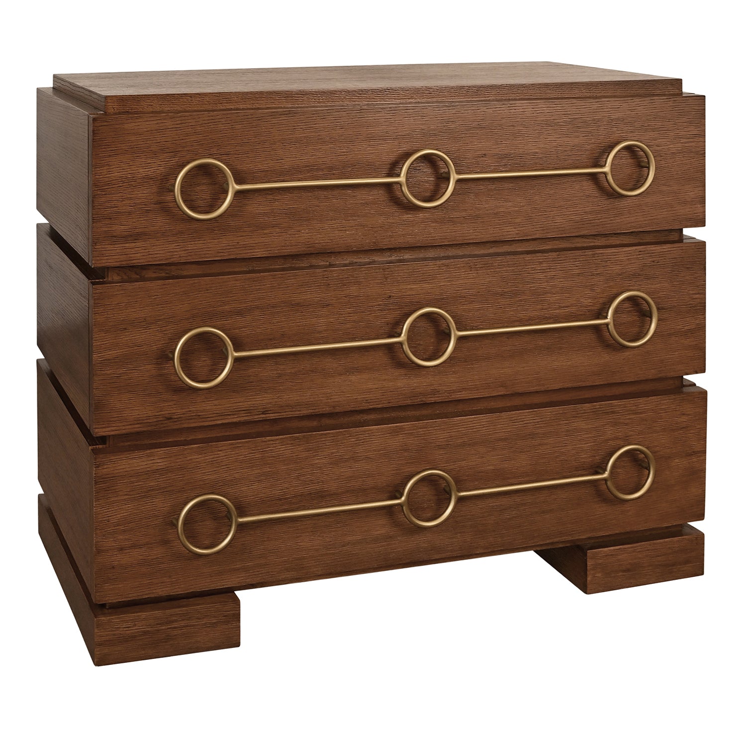 Worlds Away Roderick Provincial Brown Three Drawer Chest