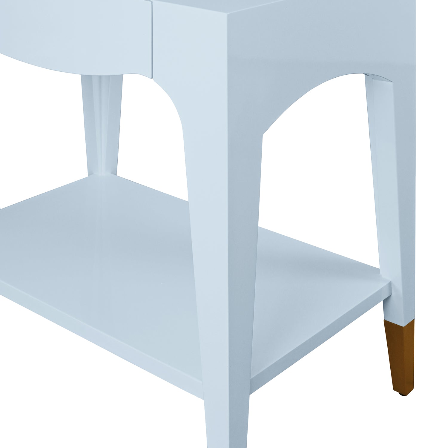Worlds Away Ronny Light Blue One Drawer Side Table