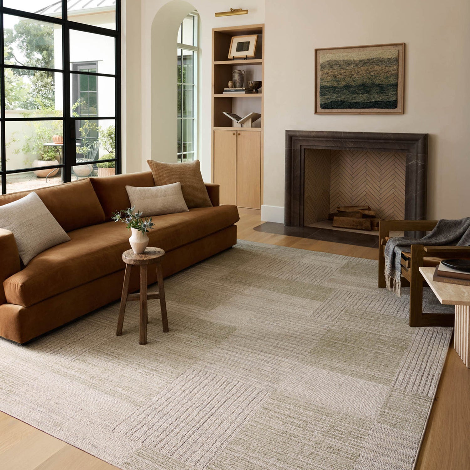 Loloi Roxie Linen/Sage Power Loomed Rug