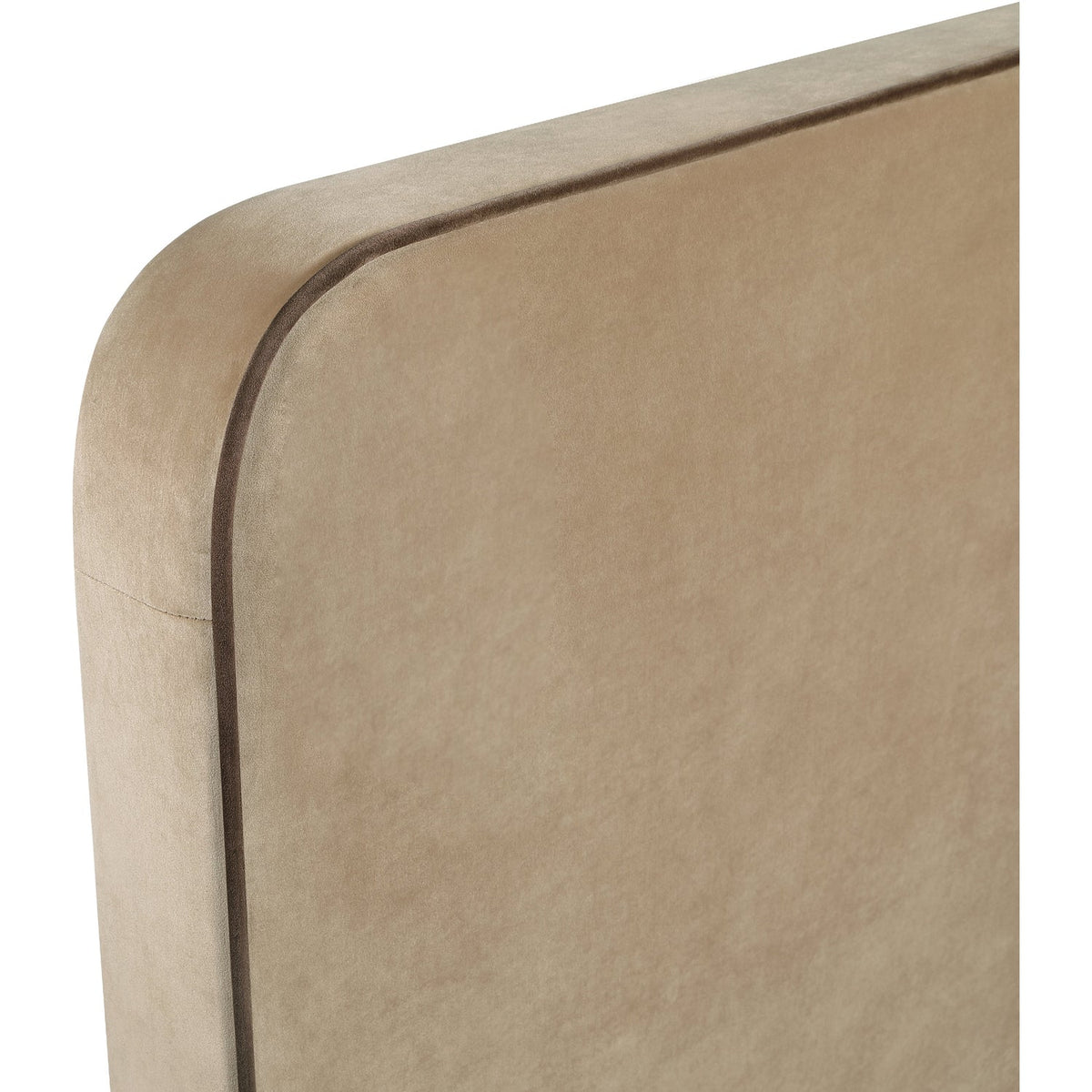 Rava Beige Brown Velvet Upholstered Bed