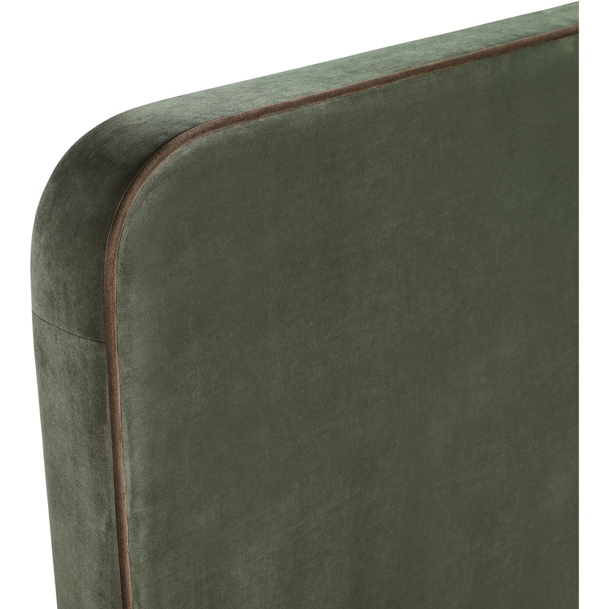 Rava Green Brown Velvet Upholstered Bed