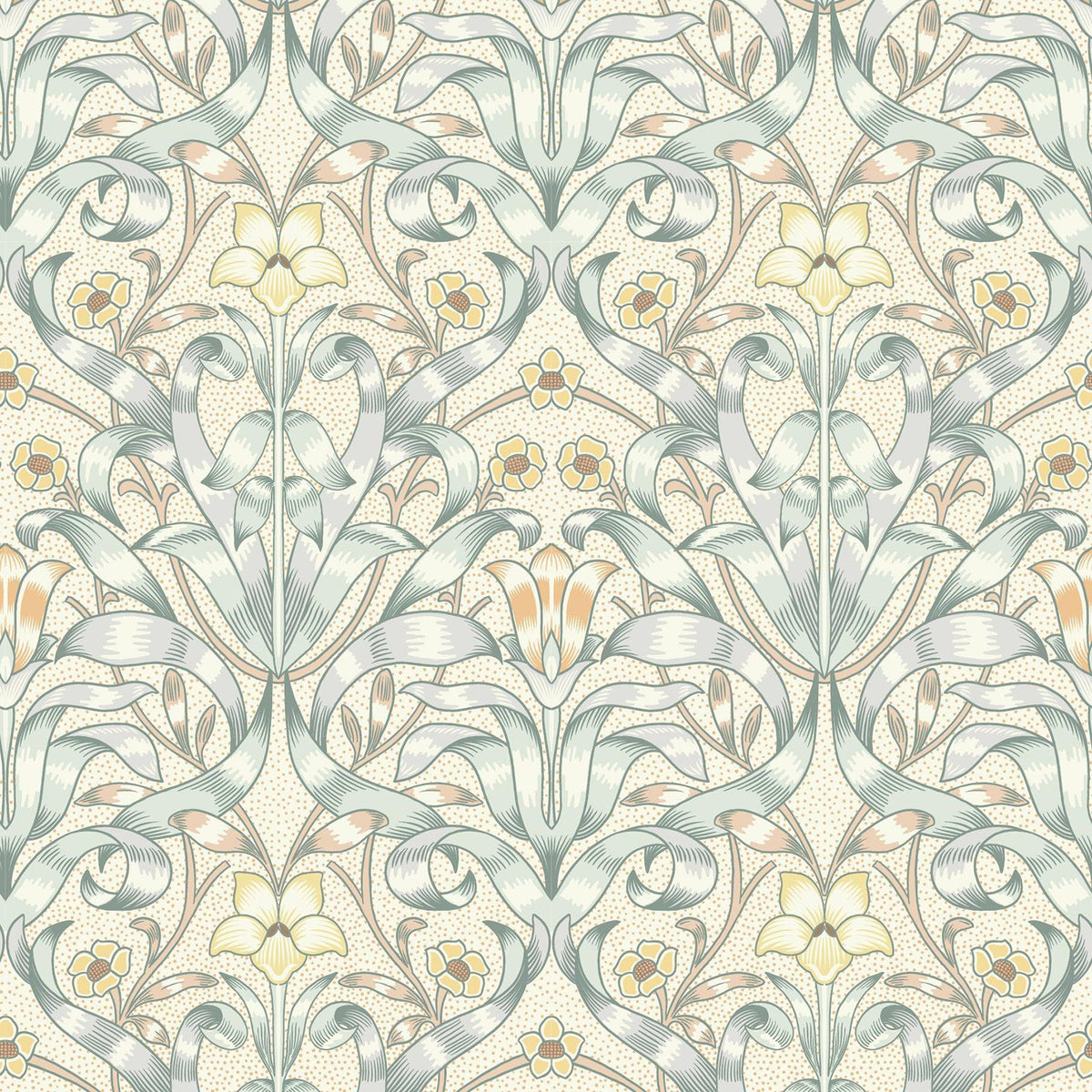 Mitchell Black Ribbon Lily Wallpaper