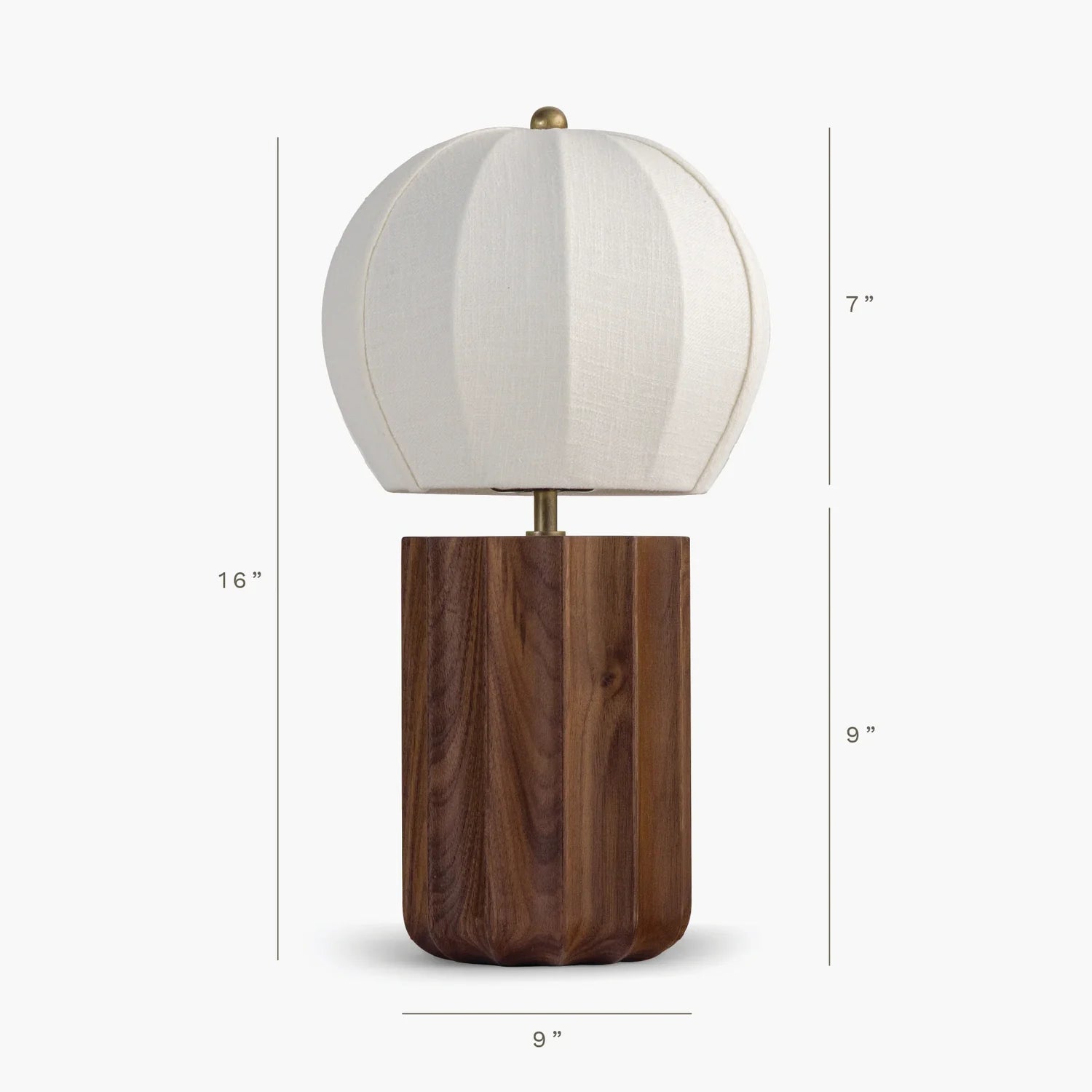 Button Atelier x Co. House Designs Riviera Walnut Table Lamp