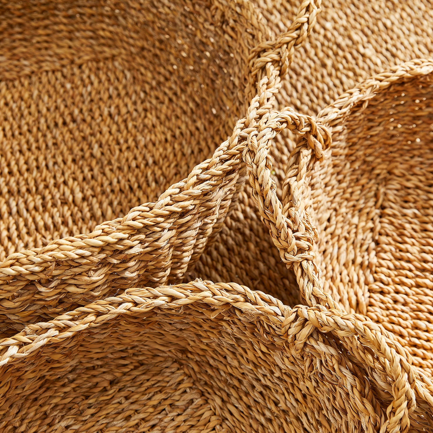 Seagrass Shallow Handle Basket Set of 3