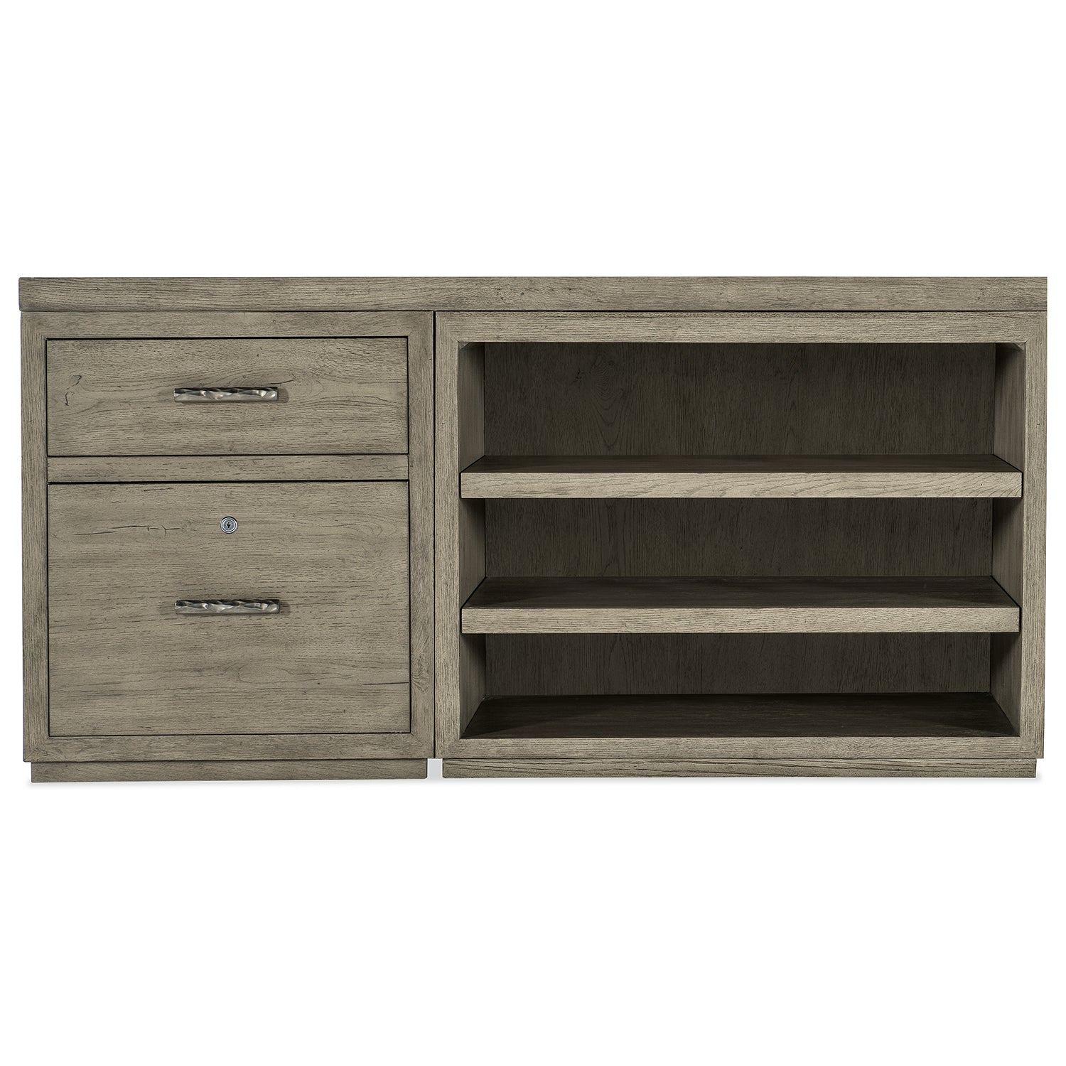 Hooker Furniture Linville Falls Credenza with Lateral File and Open Desk Cabinet