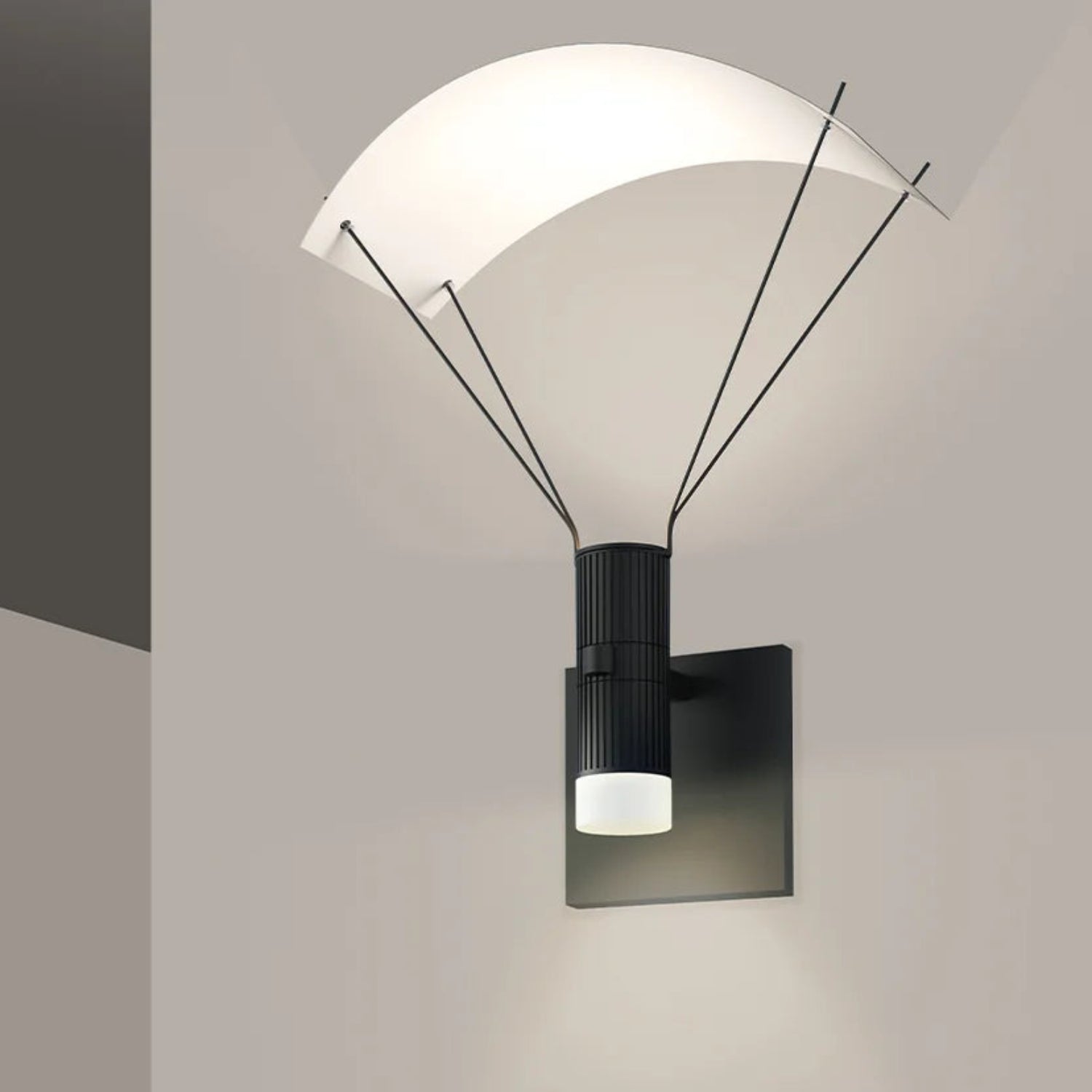 Sonneman Suspenders Satin Black SLS0212 Wall Sconce