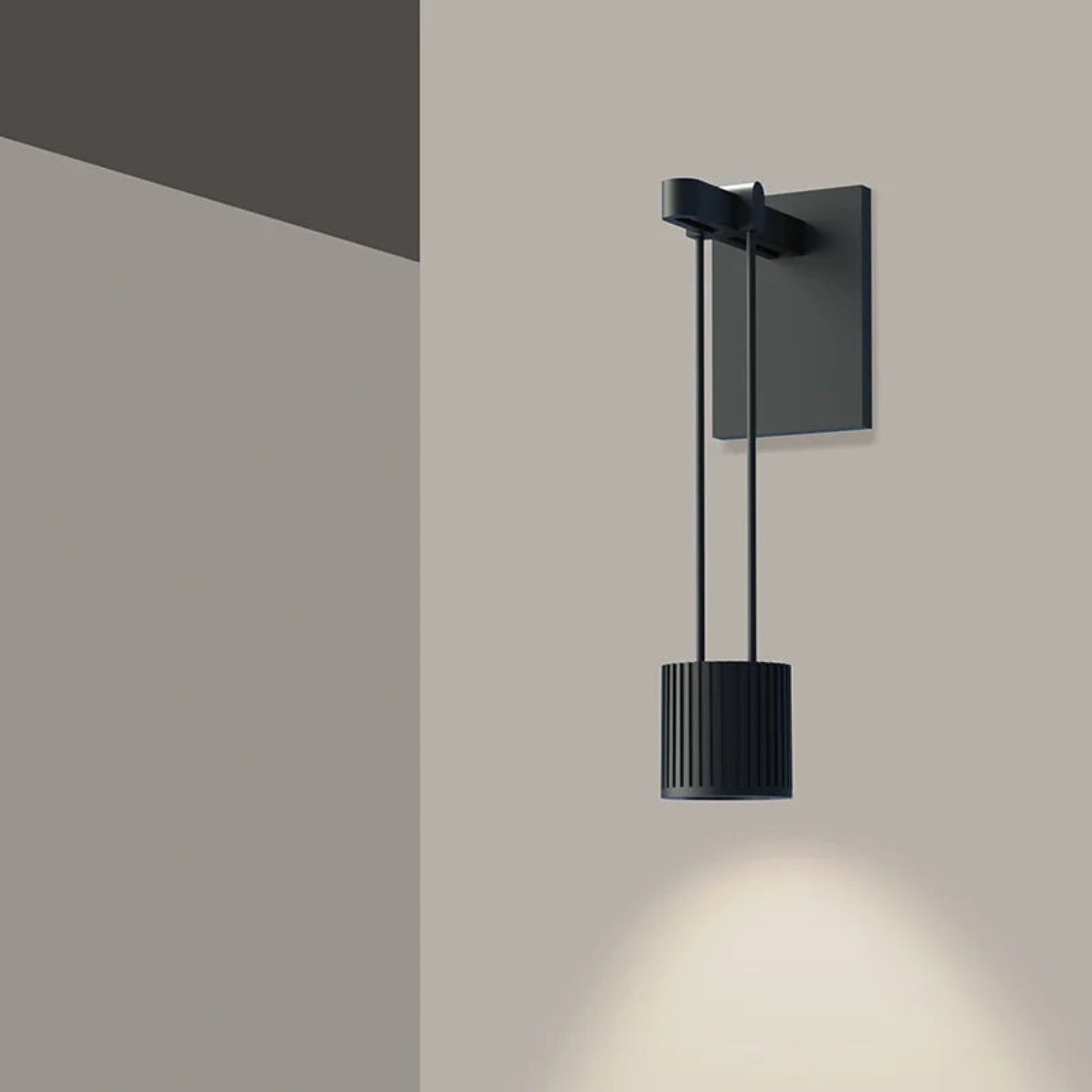 Sonneman Suspenders Satin Black SLS0218 Wall Sconce