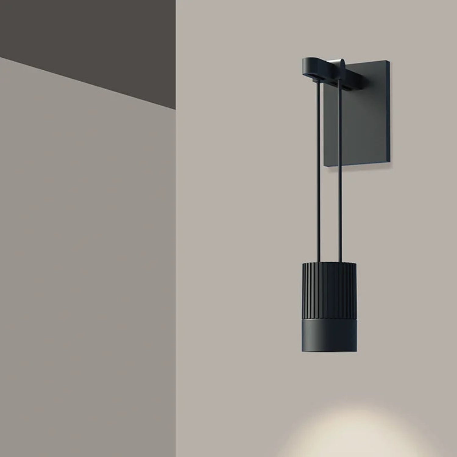 Sonneman Suspenders Satin Black SLS0219 Wall Sconce