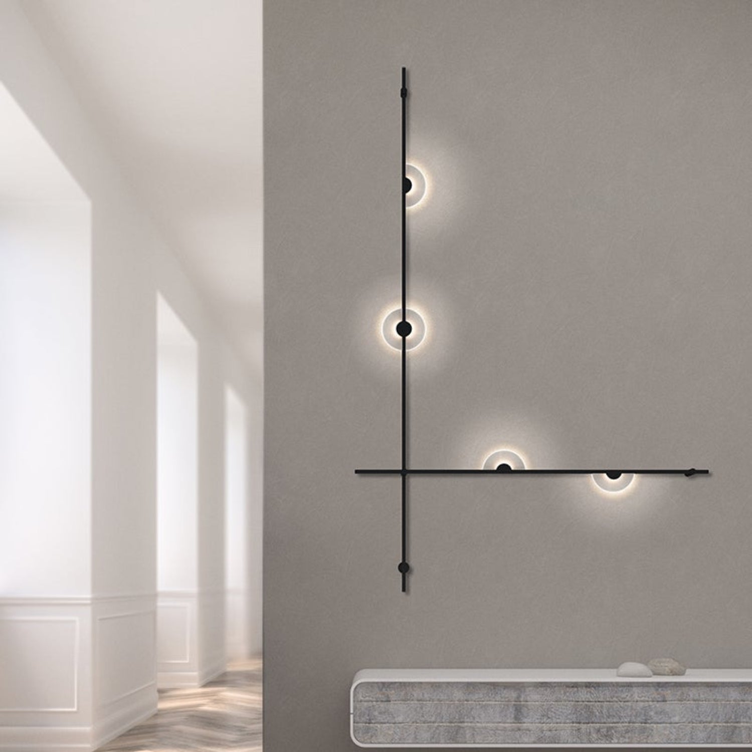 Sonneman Suspenders Satin Black SLS1153 Wall Sconce
