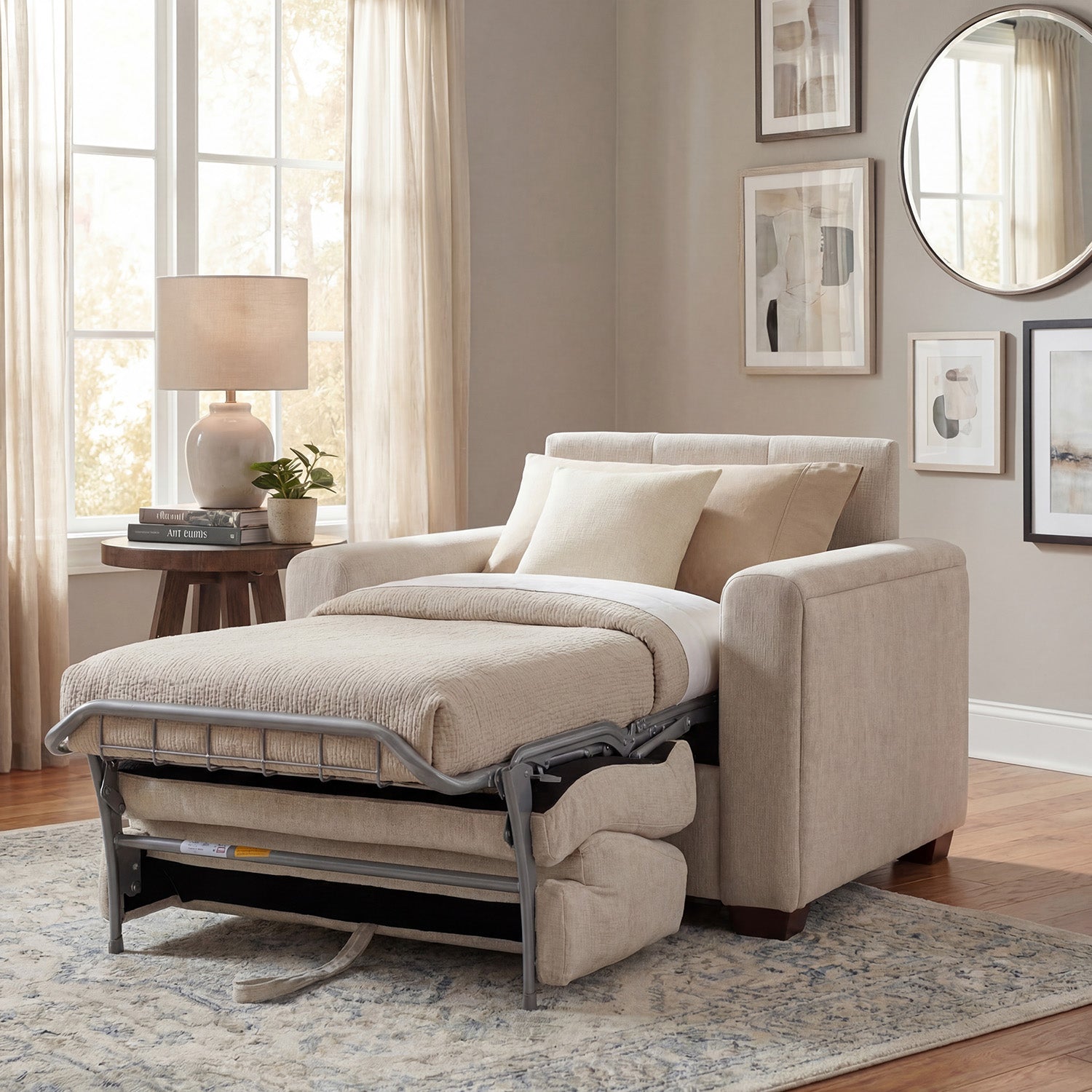 Hooker Furniture Griffin New Page Flax Twin Sleeper Chair