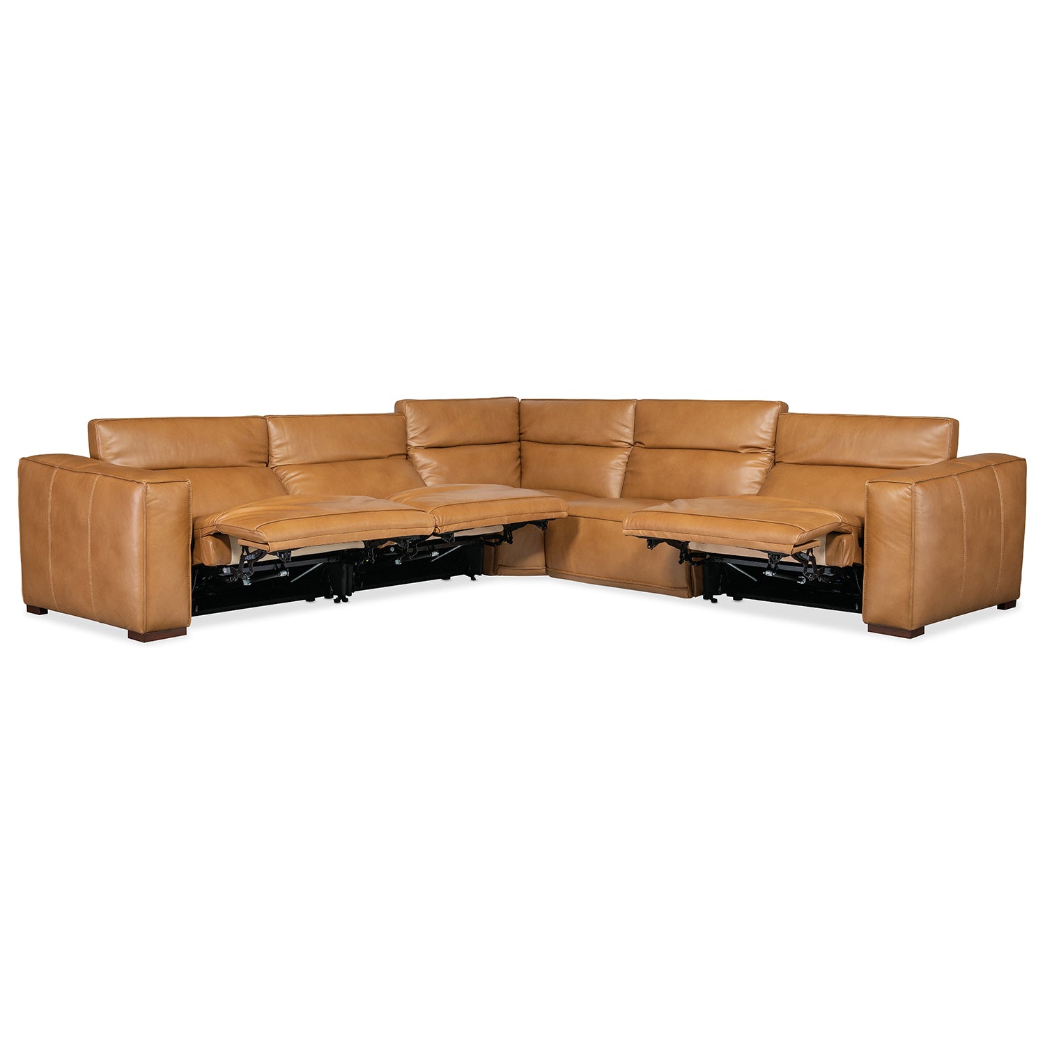 Hooker Furniture Fresco 5 Seat Sectional with Power Recline & Power Headrest