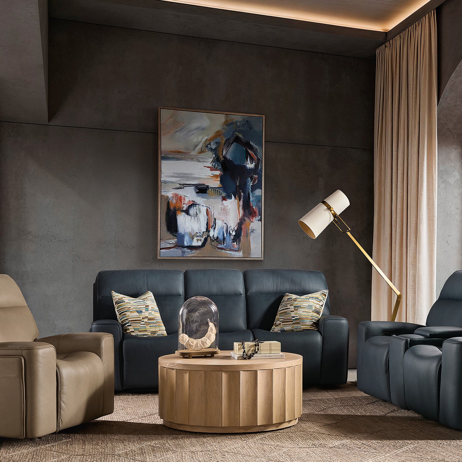 Hooker Furniture Riverton Power Gliding Recliner with Power Headrest and Lumbar