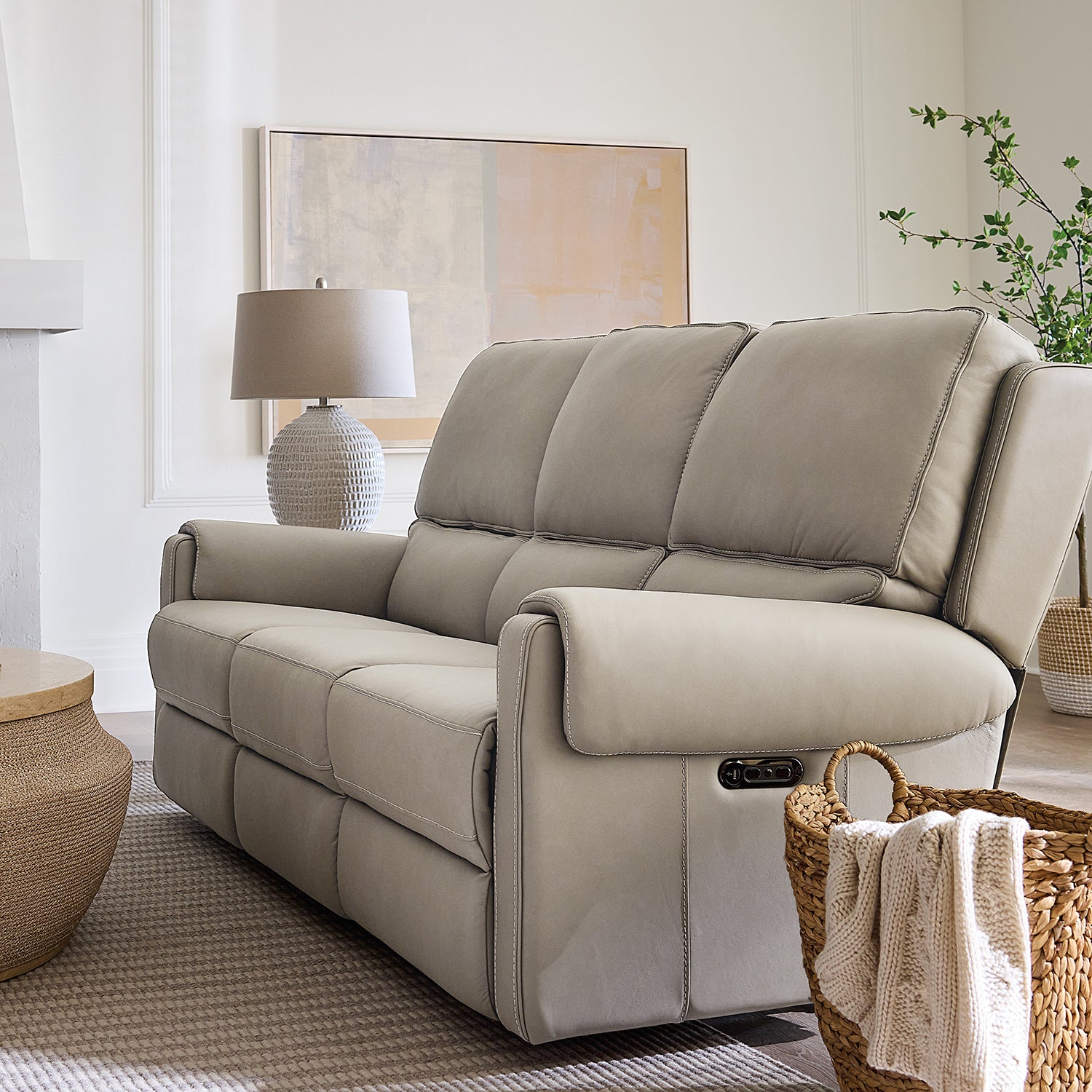 Hooker Furniture Somers Sofa with Power Recline & Power Headrest