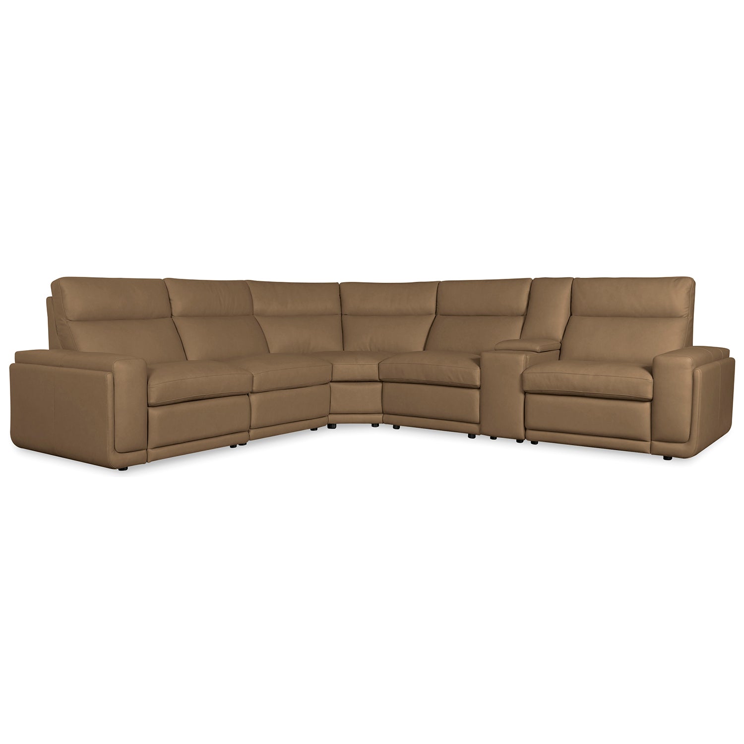 Hooker Furniture Simone Brown Six-Piece Power Reclining Sectional Sofa