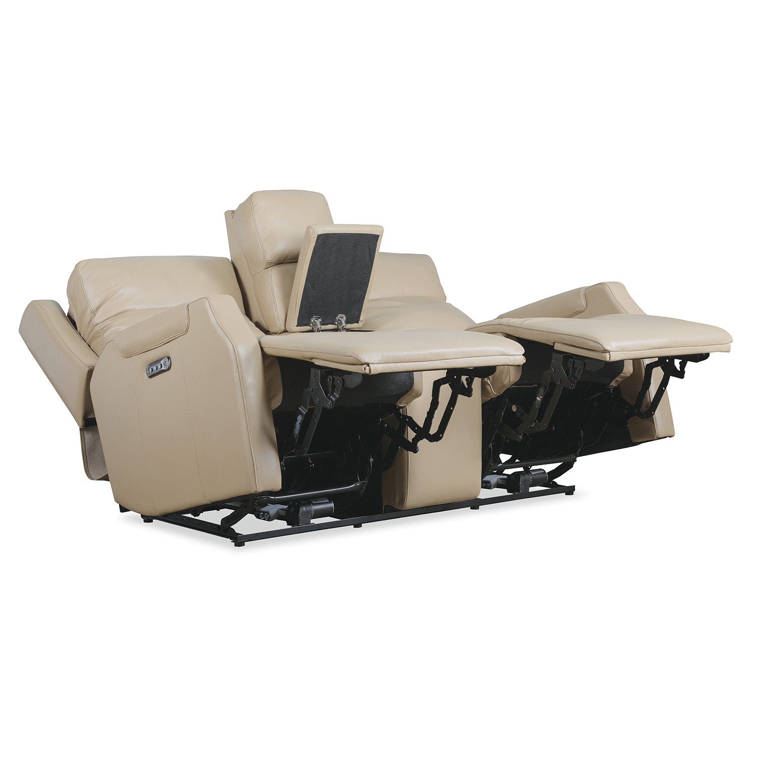 Hooker Furniture Nelson Beige Zero Gravity Loveseat with Power Headrests and Lumbar