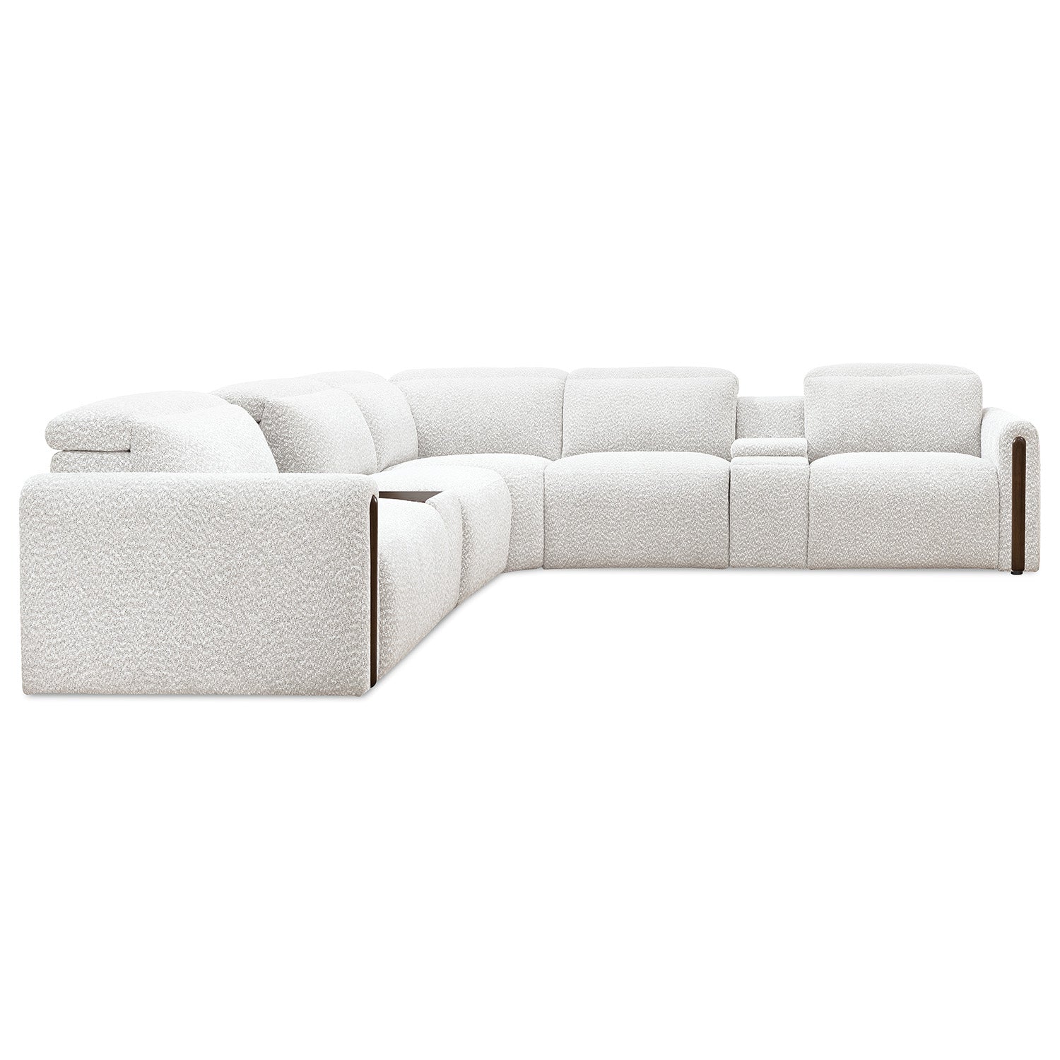 Hooker Furniture Anaheim McCurdy Stone Seven-Piece Power Sectional Sofa