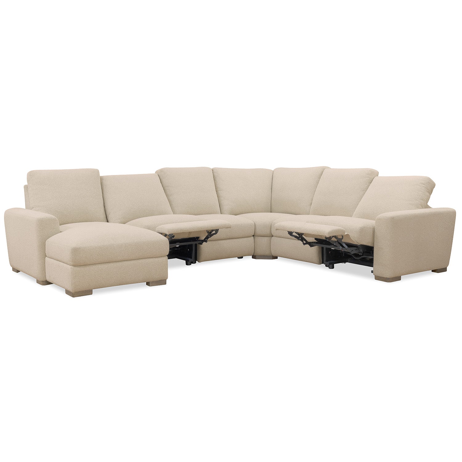 Hooker Furniture Optimus Matera Pearl Five-Seat Sectional Sofa
