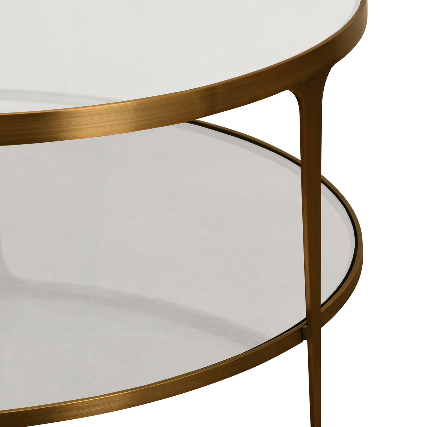 Worlds Away Stacey Brass Coffee Table