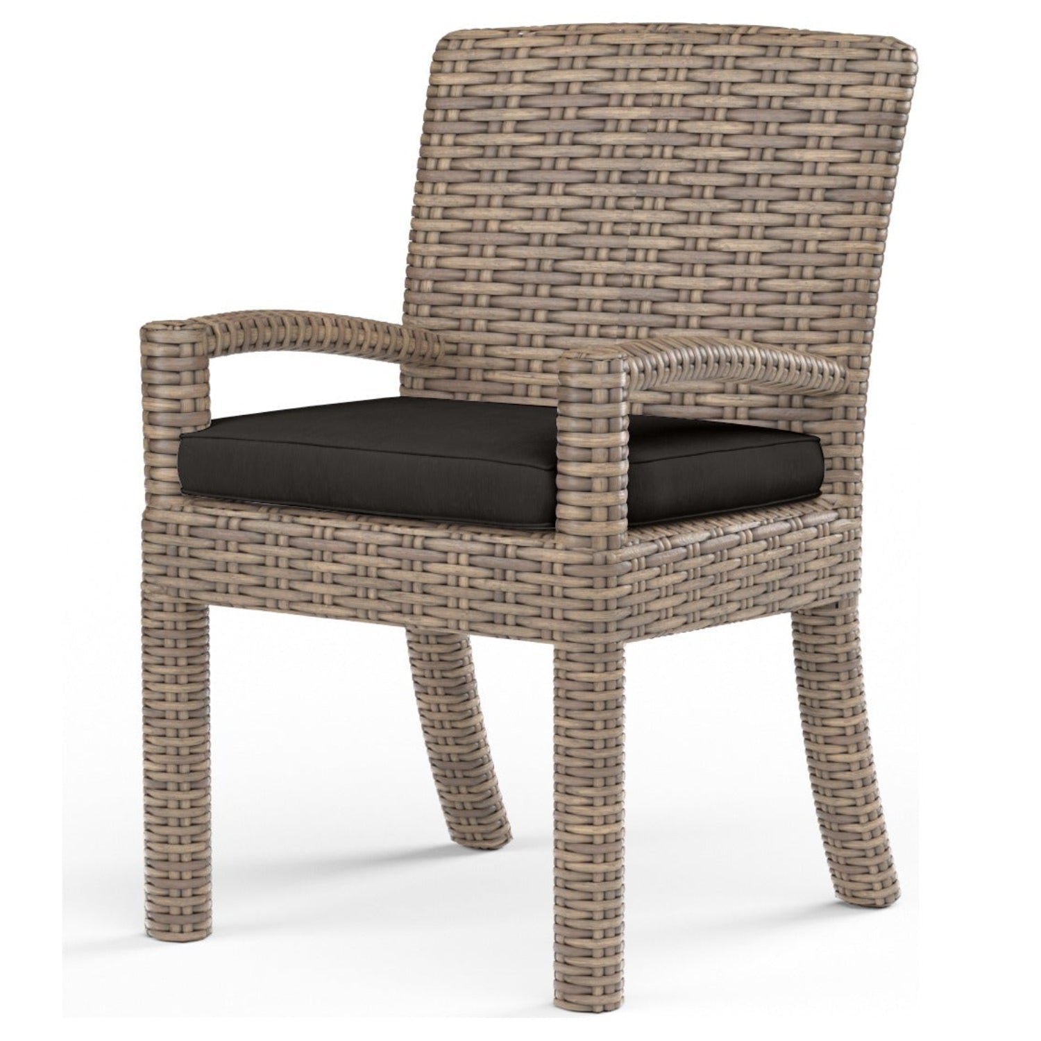 Sunset West Havana Spectrum Carbon w/Self Welt Outdoor Dining Chair Set of 2