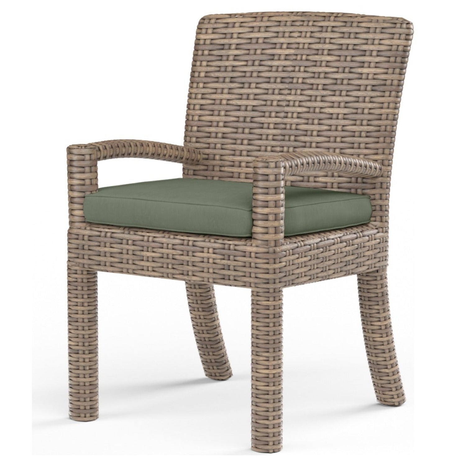 Sunset West Havana Cast Sage w/Self Welt Outdoor Dining Chair Set of 2