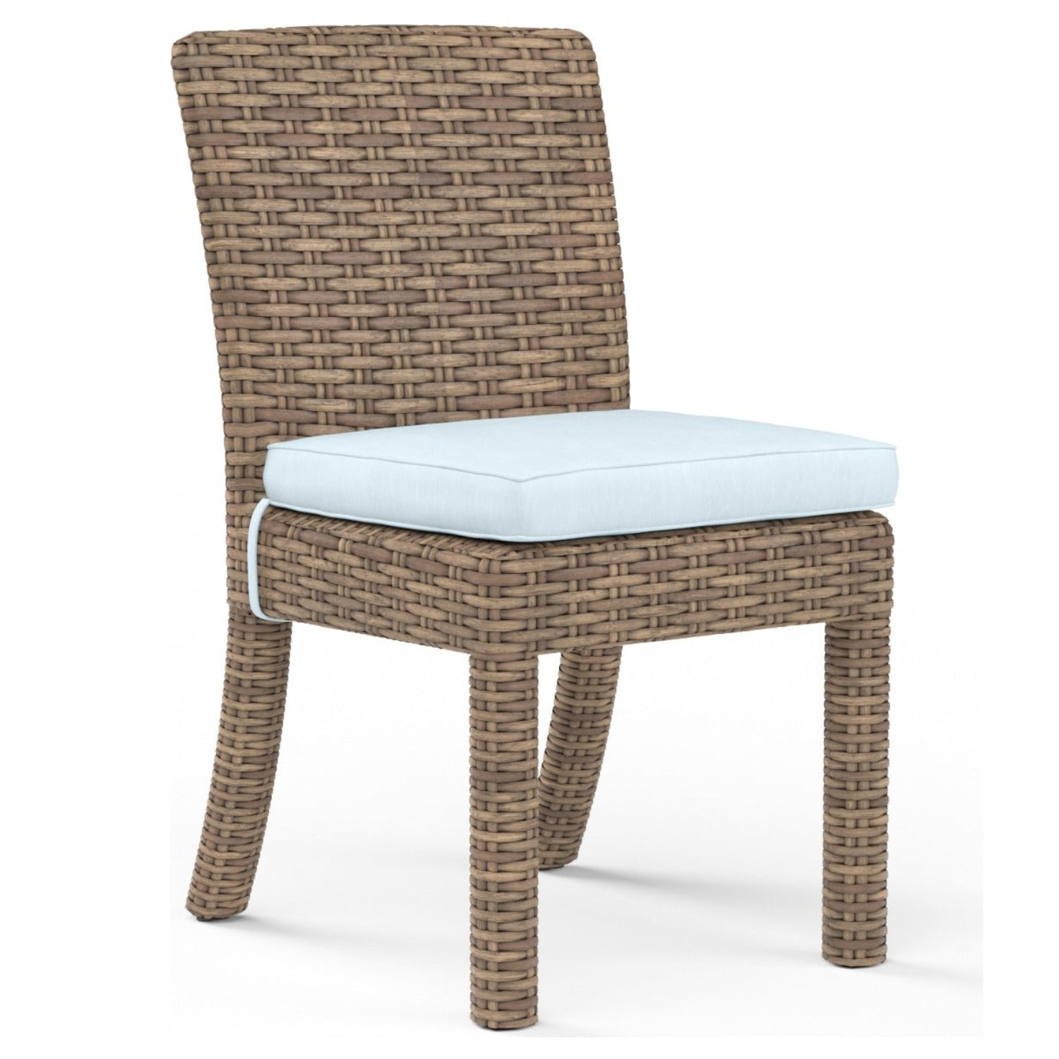 Sunset West Havana Canvas Skyline w/Self Welt Outdoor Armless Dining Chair Set of 2