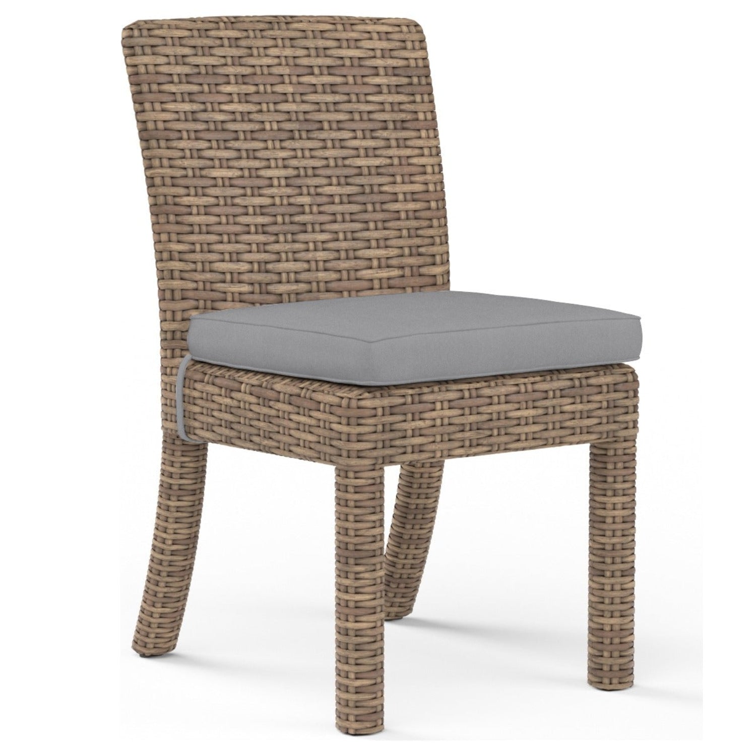 Sunset West Havana Canvas Granite w/Self Welt Outdoor Armless Dining Chair Set of 2
