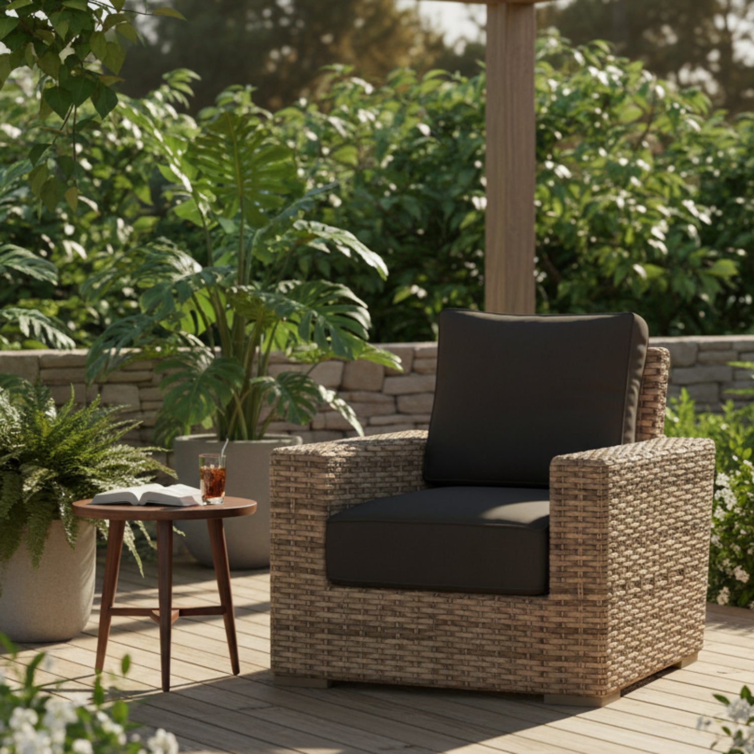 Sunset West Havana Spectrum Carbon w/Self Welt Outdoor Club Chair