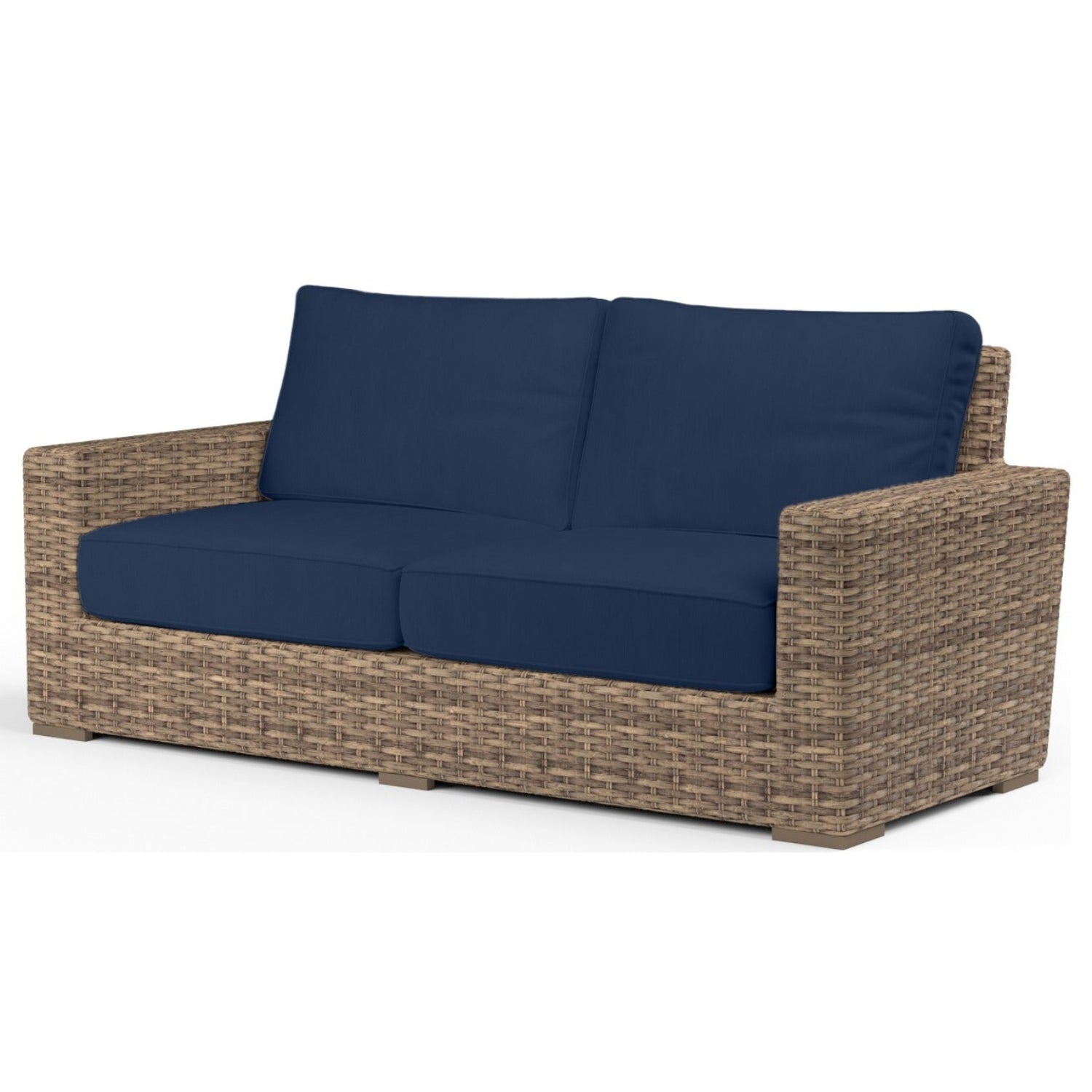 Sunset West Havana Spectrum Indigo w/Self Welt Outdoor Loveseat