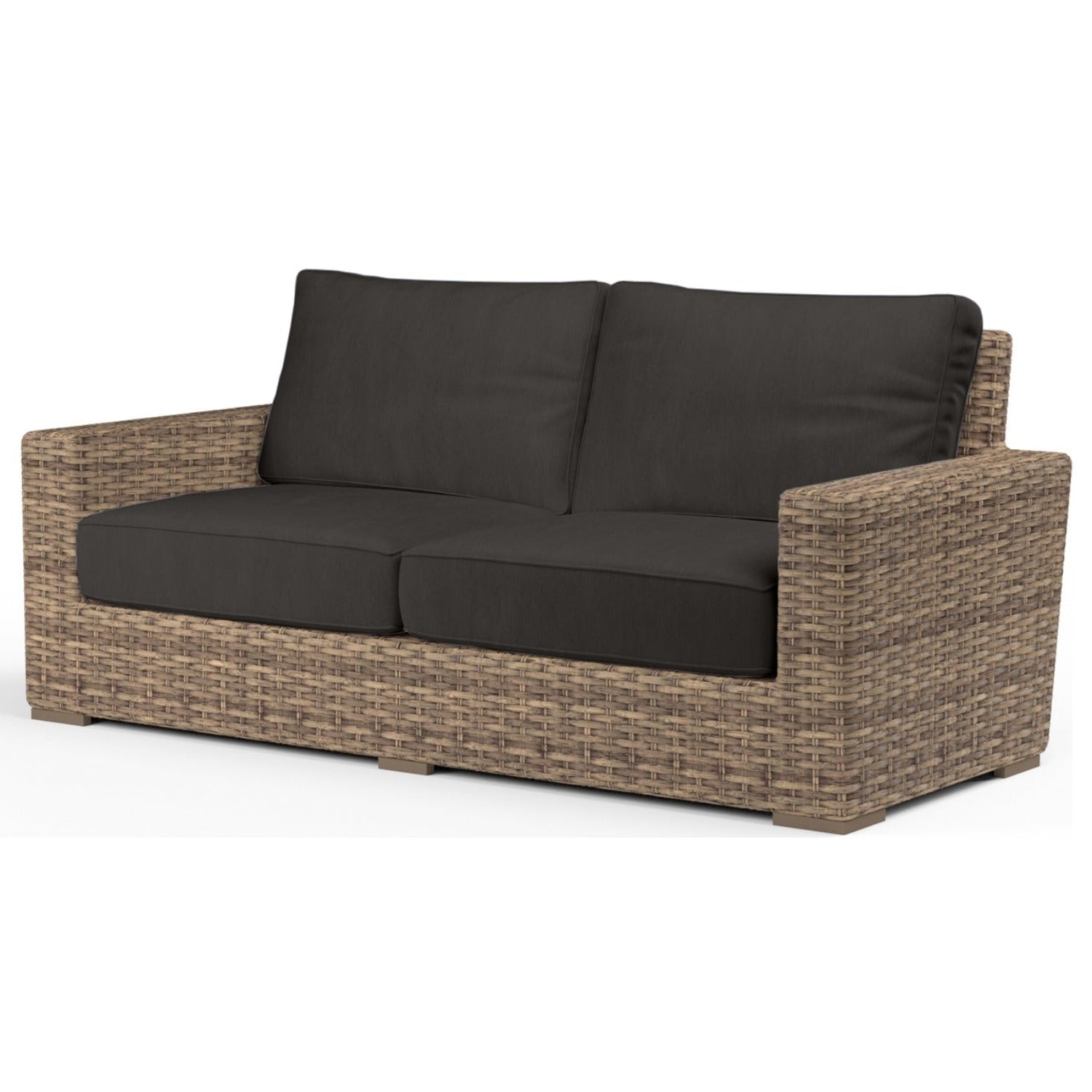 Sunset West Havana Spectrum Carbon w/Self Welt Outdoor Loveseat
